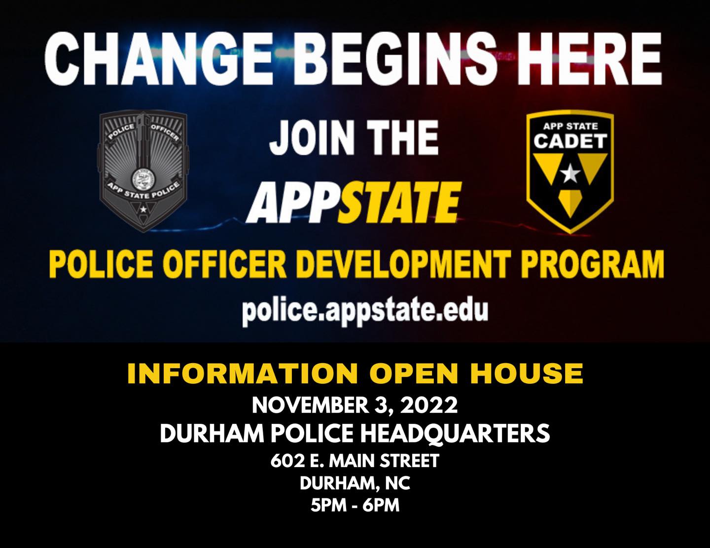 The App State Police Department... - Durham Police Department