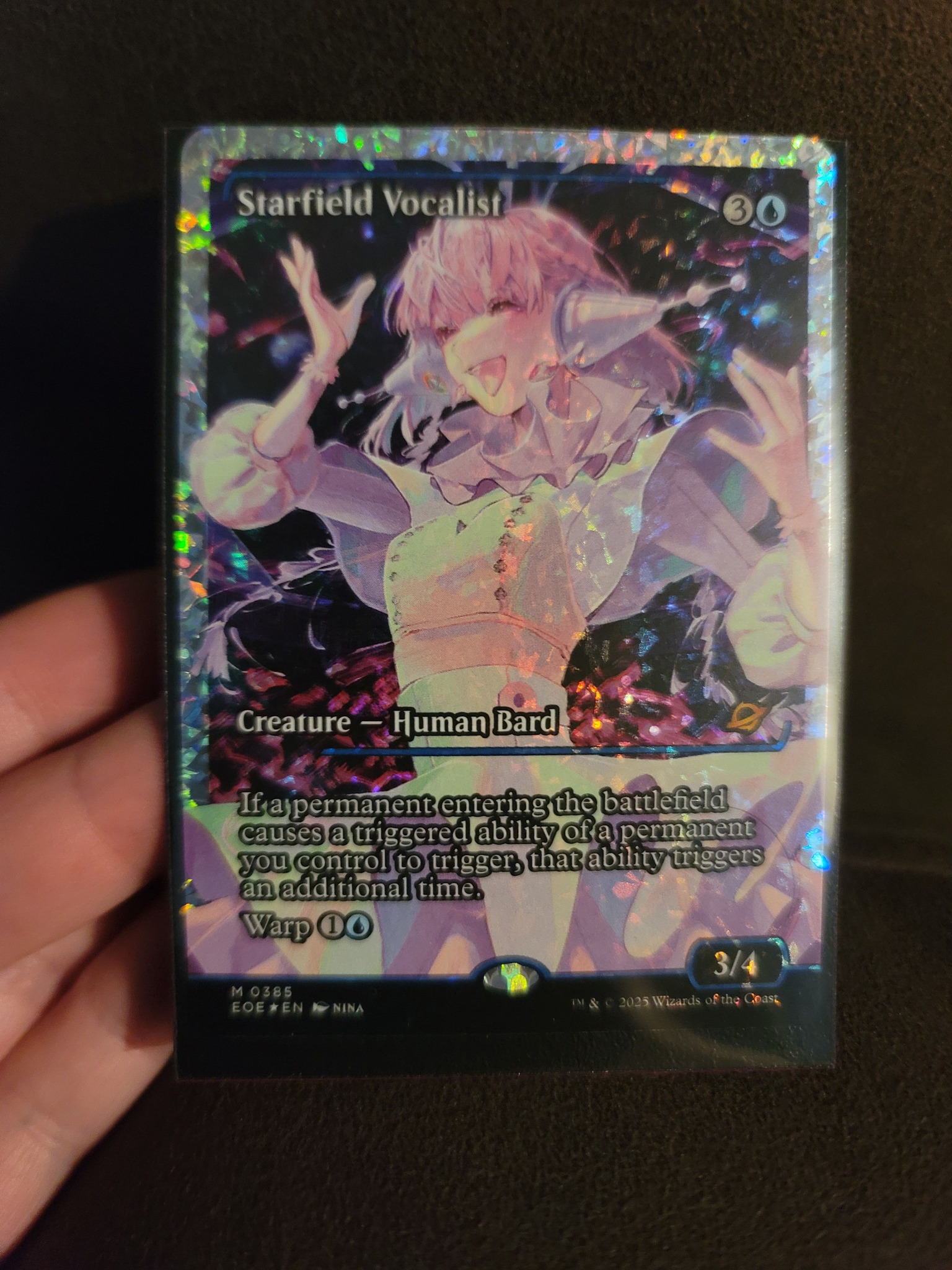 Japanese Starfield Vocalist showcase foil pulled from English