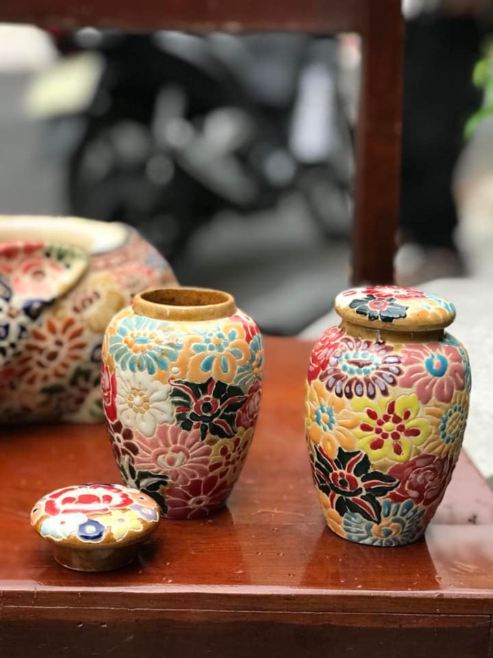 Gốm nhà tui - Hủ mini heo thố bách hoa gốm sứ thủ công Nam... | Facebook