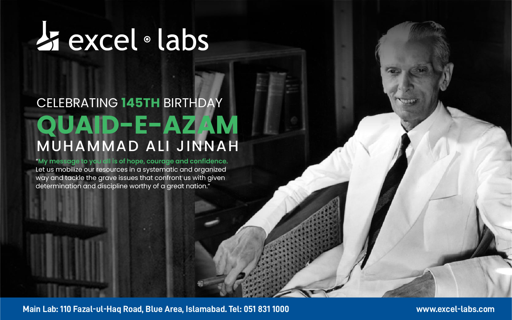 Excel Labs - Celebrating 145th Birthday of Quaid-e-Azam,... | Facebook