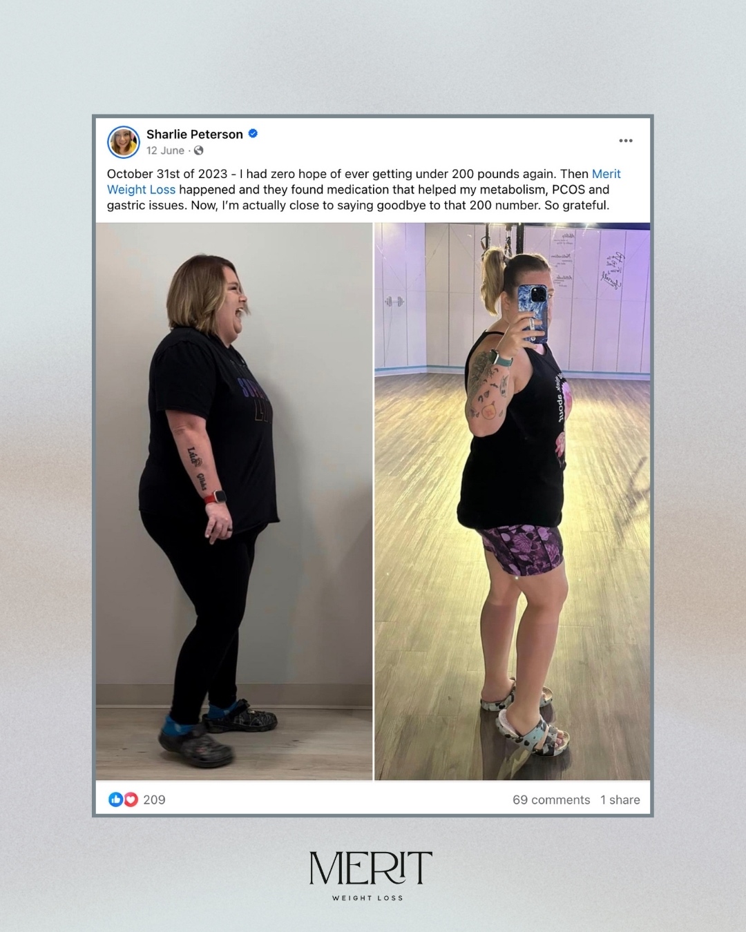 Merit - WOOHOO! Way to go Sharlie🔥 If you can relate to medical issues ...
