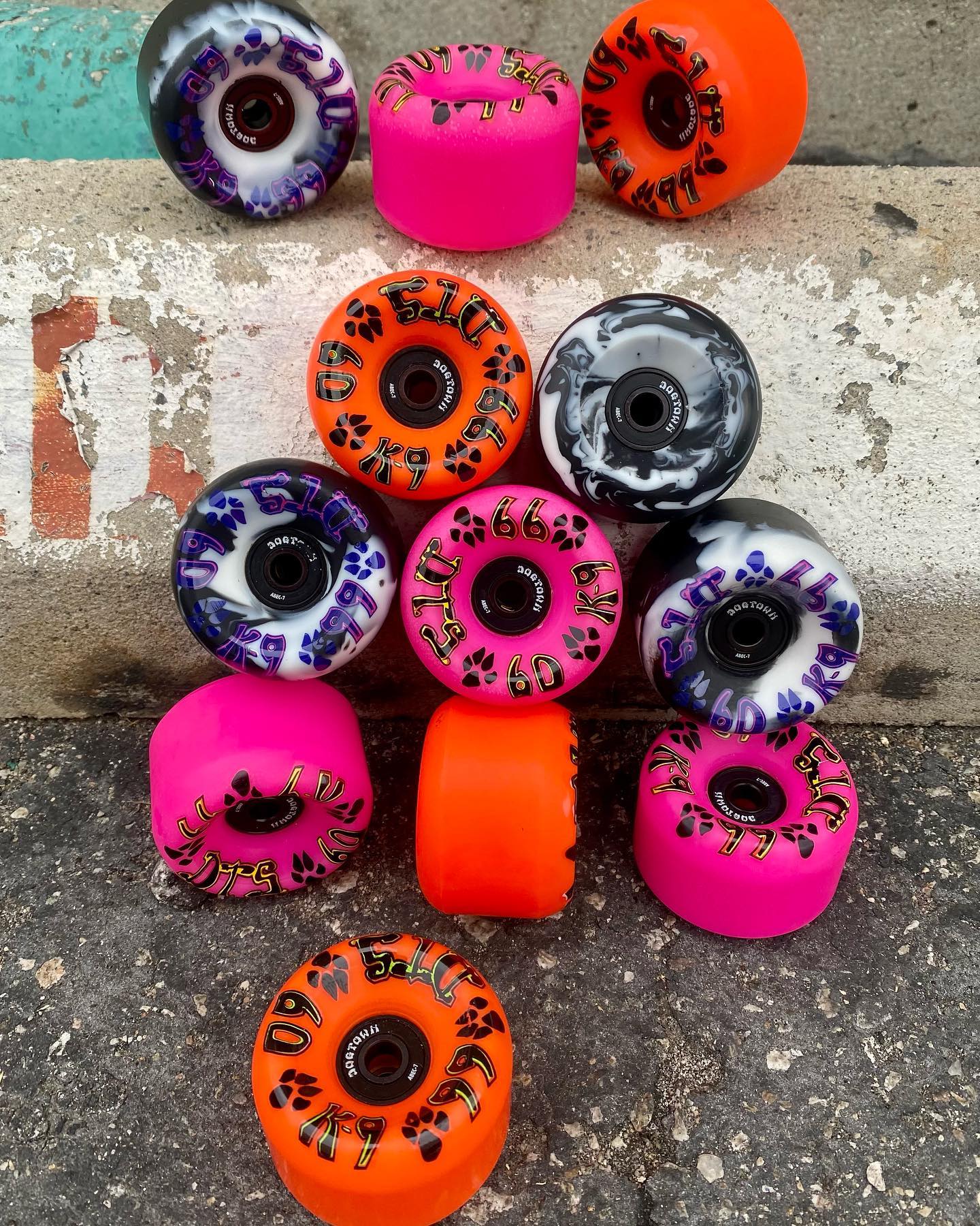 Dogtown K-9 wheels for speed and grip
