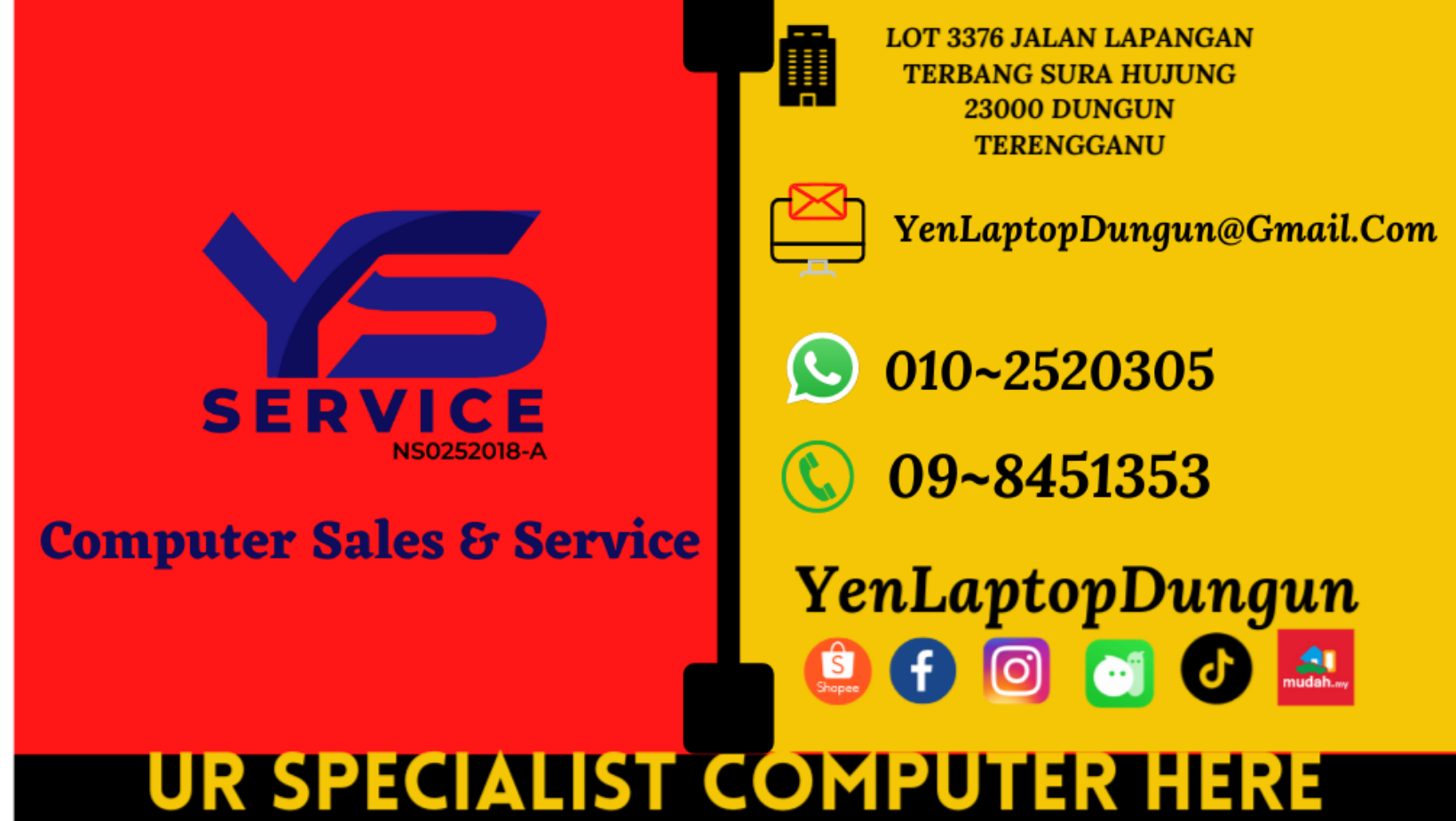 YS Computer Sale And Service | Dungun