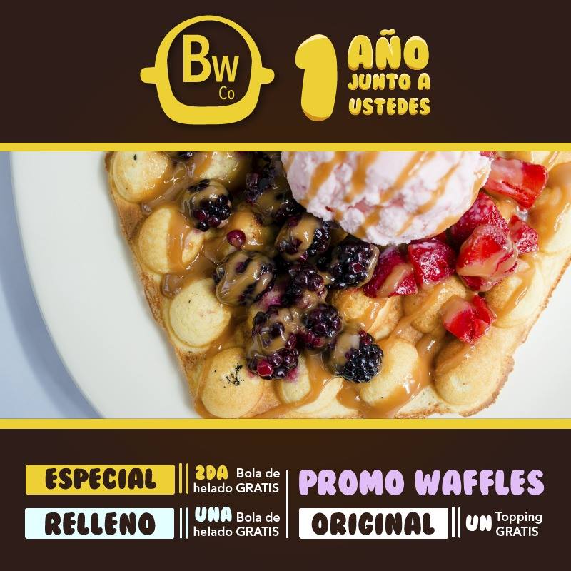 Bubble - 💥Promo Waffles💥 Por nuestro Primer Aniversario al ordenar un ...