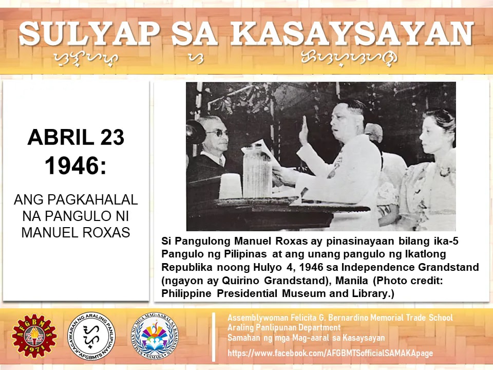 Samahan ng mga Mag-aaral sa Kasaysayan - ANG PAGKAHALAL NA PANGULO NI ...