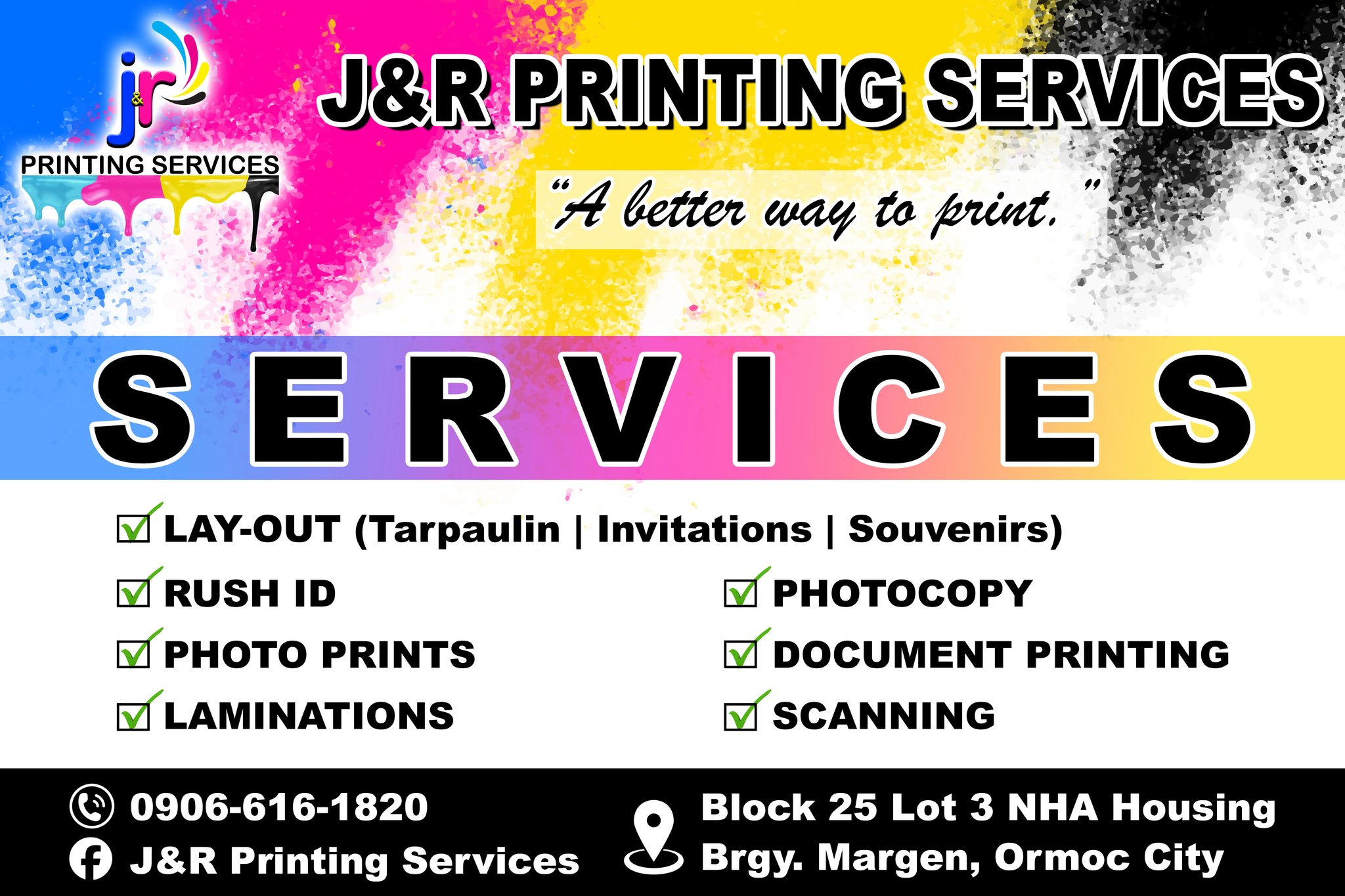 J&R Printing Services | Ormoc City