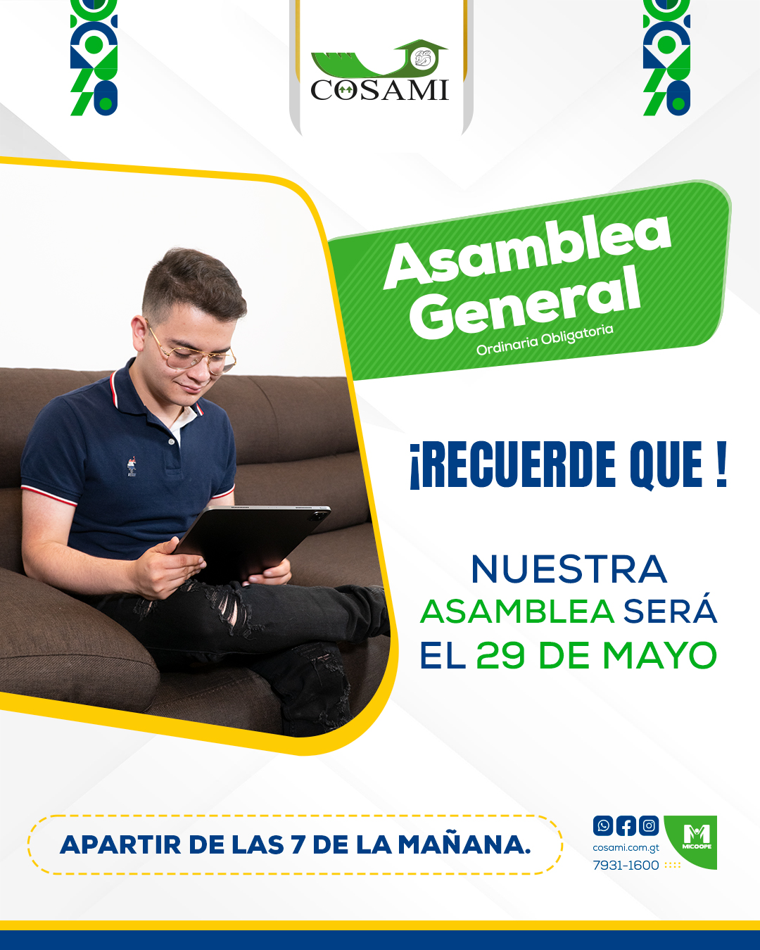 Cosami - Estimado asociado recuerde que nuestra Asamblea... | Facebook