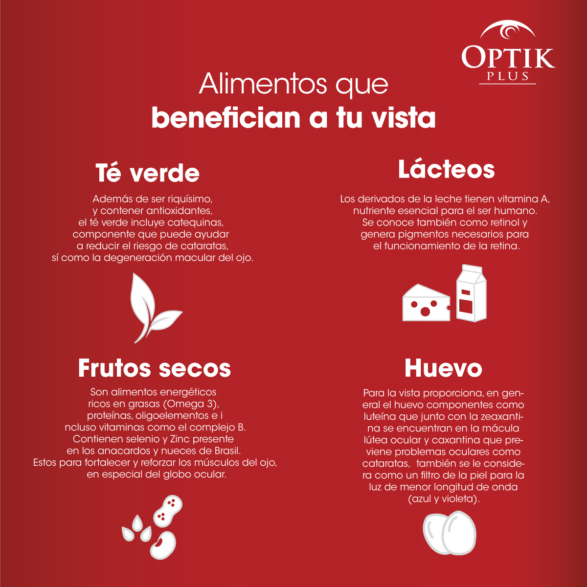 Optik Plus - Estos son algunos de los alimentos que benefician a tu ...