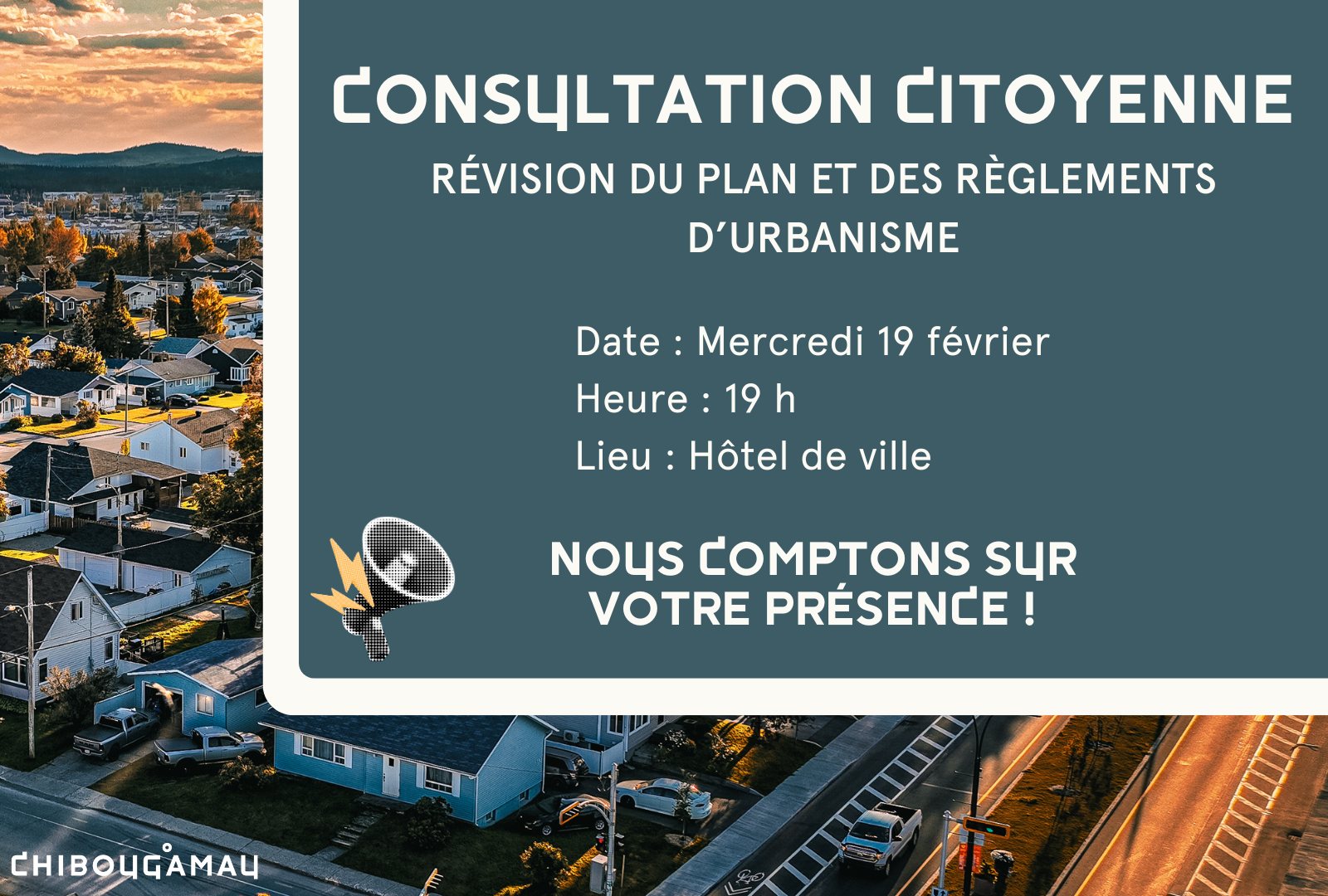ASSEMBLÉE DE CONSULTATION PUBLIQUE - Révision du plan et des règlements ...