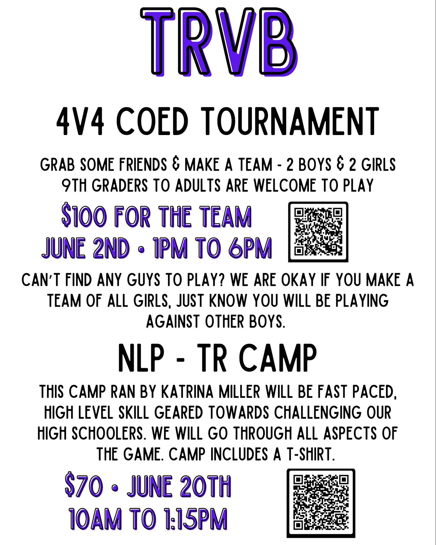 🤩 Scan the QR code to register! - Three Rivers Volleyball