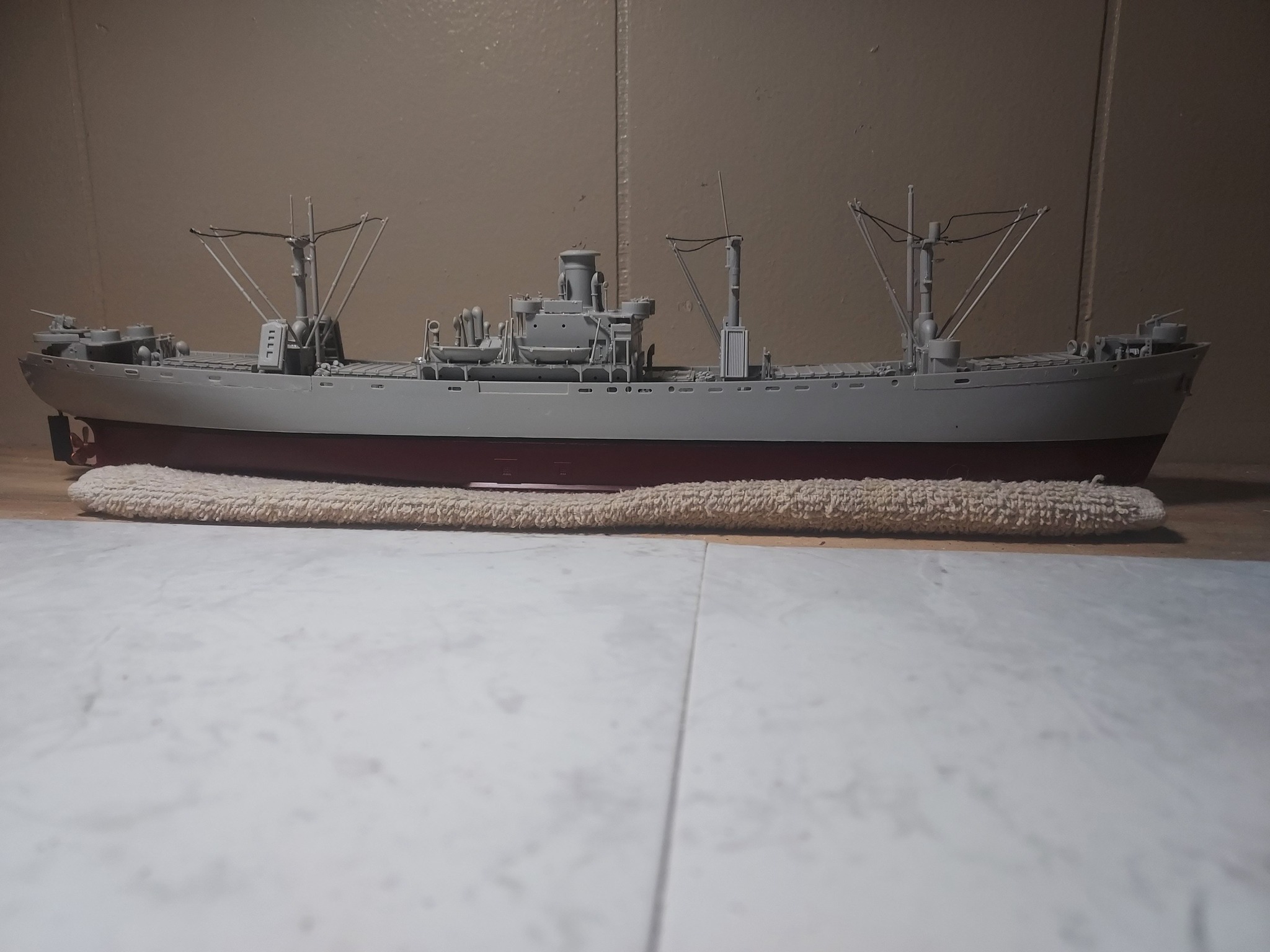 Trumpeter 05755 Maquette SS Jeremiah O'Brien – Liberty Ship 1/700, 151 Pièces, Coque Complète Ou Flottaison