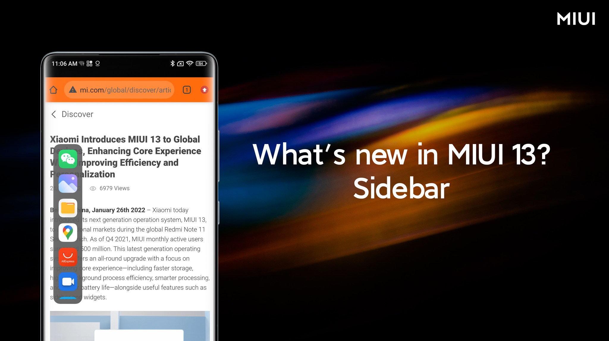 Xiaomi HyperOS - The Sidebar feature on MIUI 13 enables...
