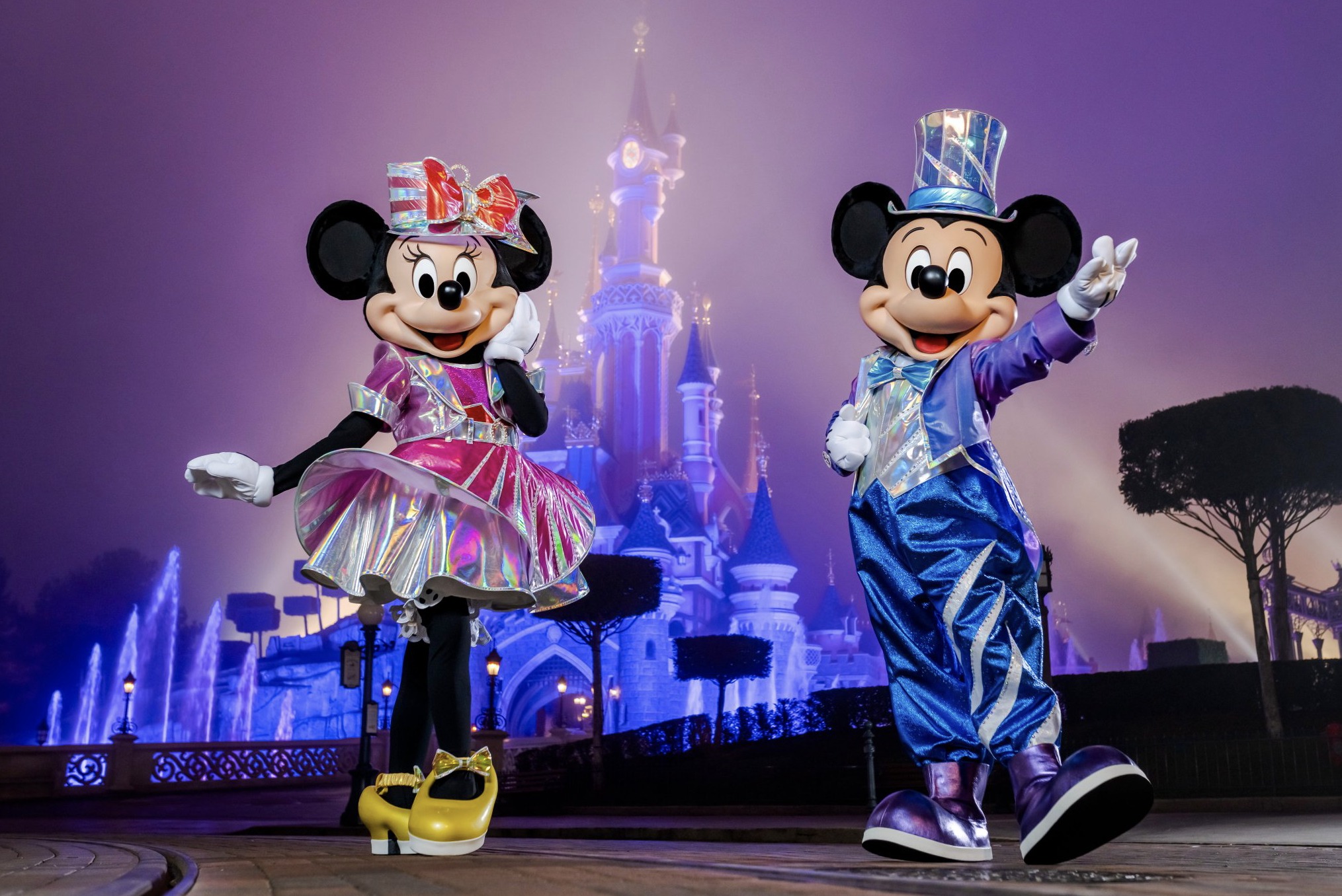 minnie 90th birthday dress Mickey and Minnie's new outfits for celebration Size:8XL flowy chiffon Watch Me Bloom Ivory