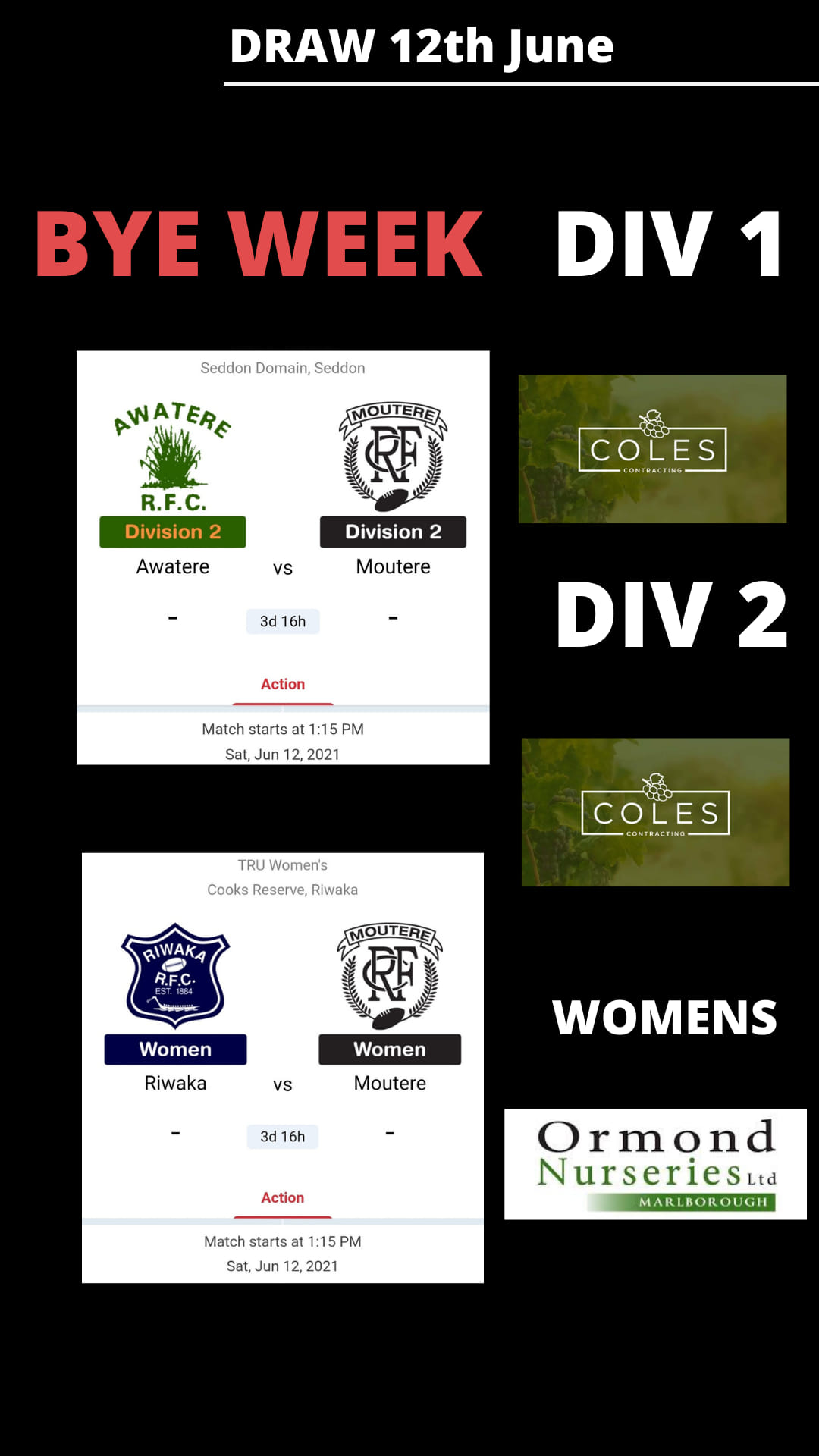 While the Division 1 Moutere/Awatere... - Moutere Rugby Club | Facebook