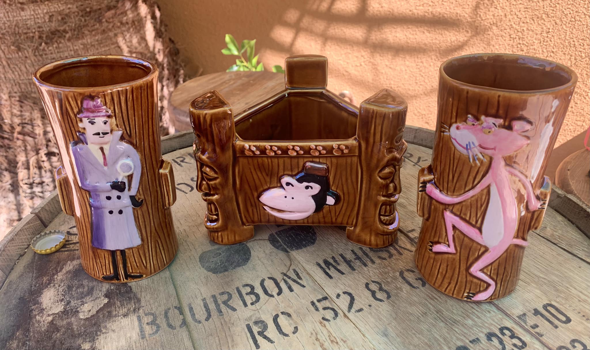 Shag and Tiki Farm mug collection from 2000