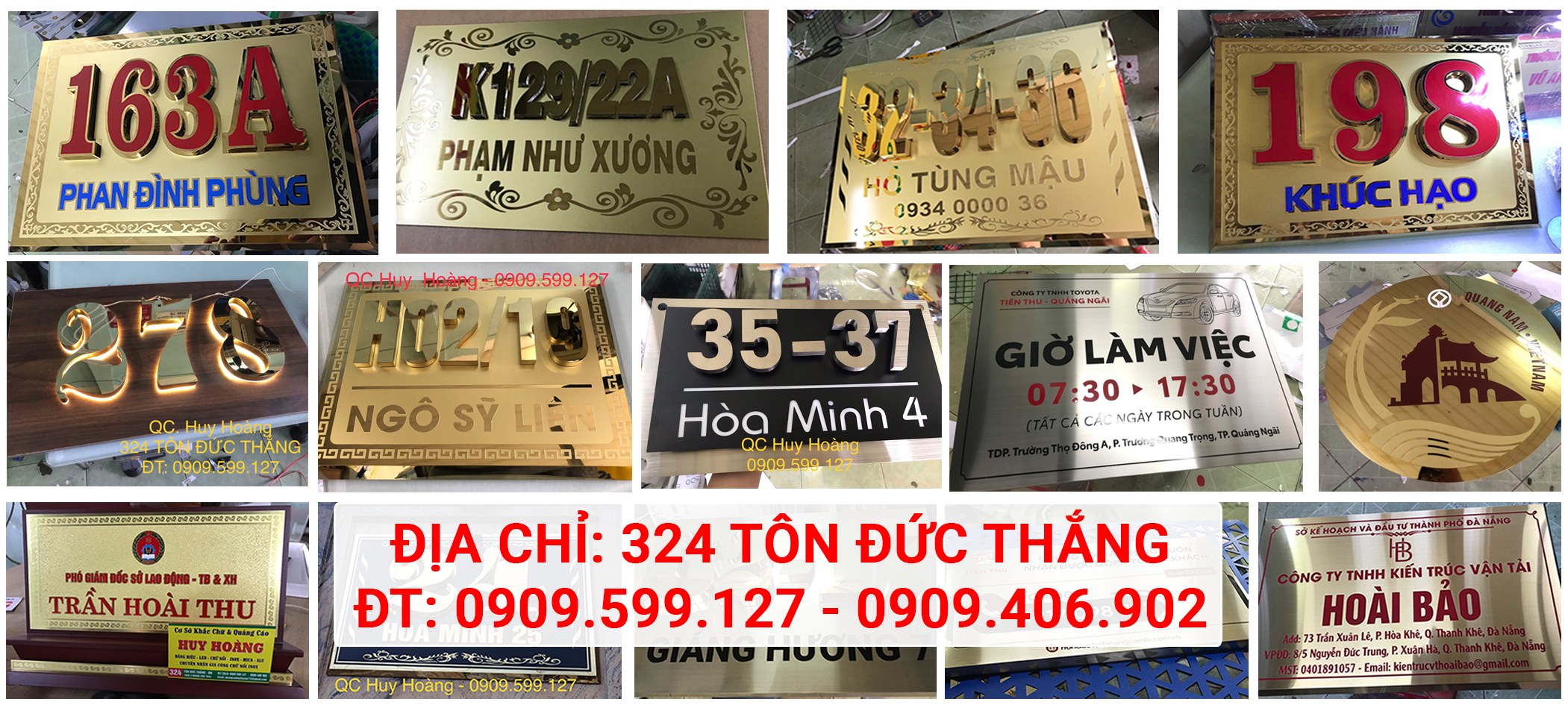 Số Nhà INOX - Bảng Công Ty Đà Nẵng | Da Nang