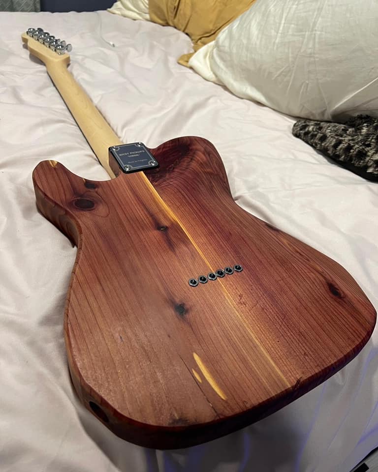 Custom telecaster with versatile electronics and comfort carves