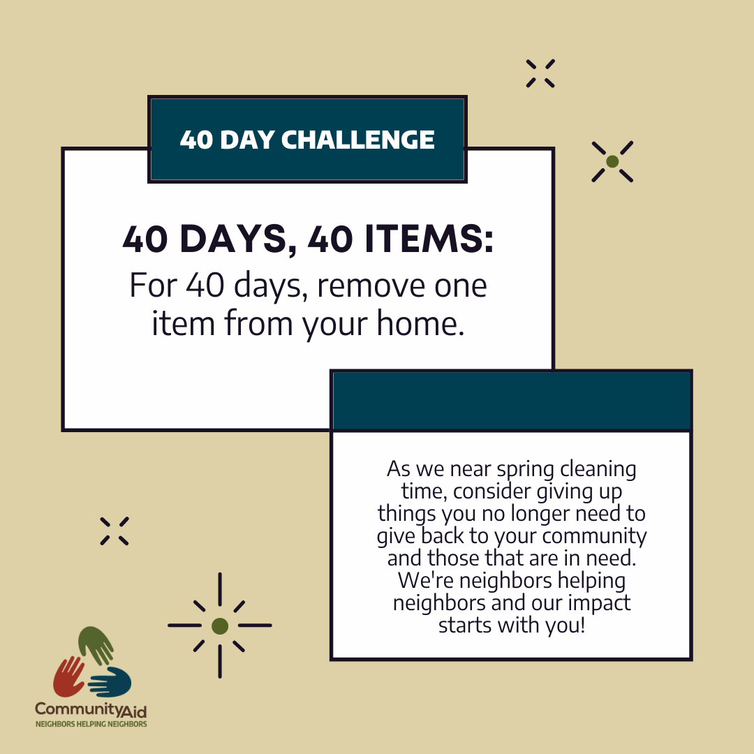CommunityAid - 40 DAY CHALLENGE Inspired by Lent...