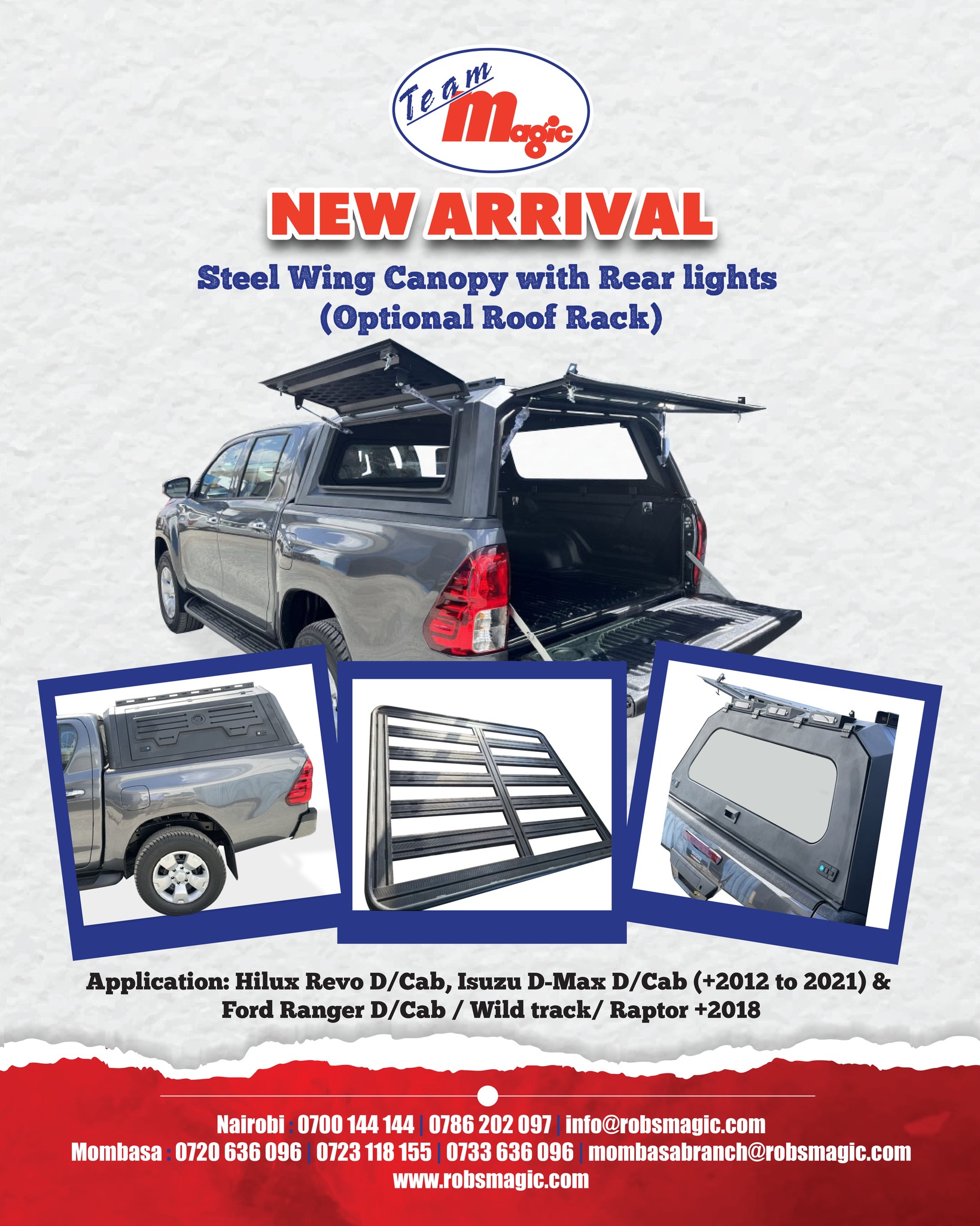 Robs Magic - 🚨New Arrival🚨 Steel Wing Canopy with Rear...
