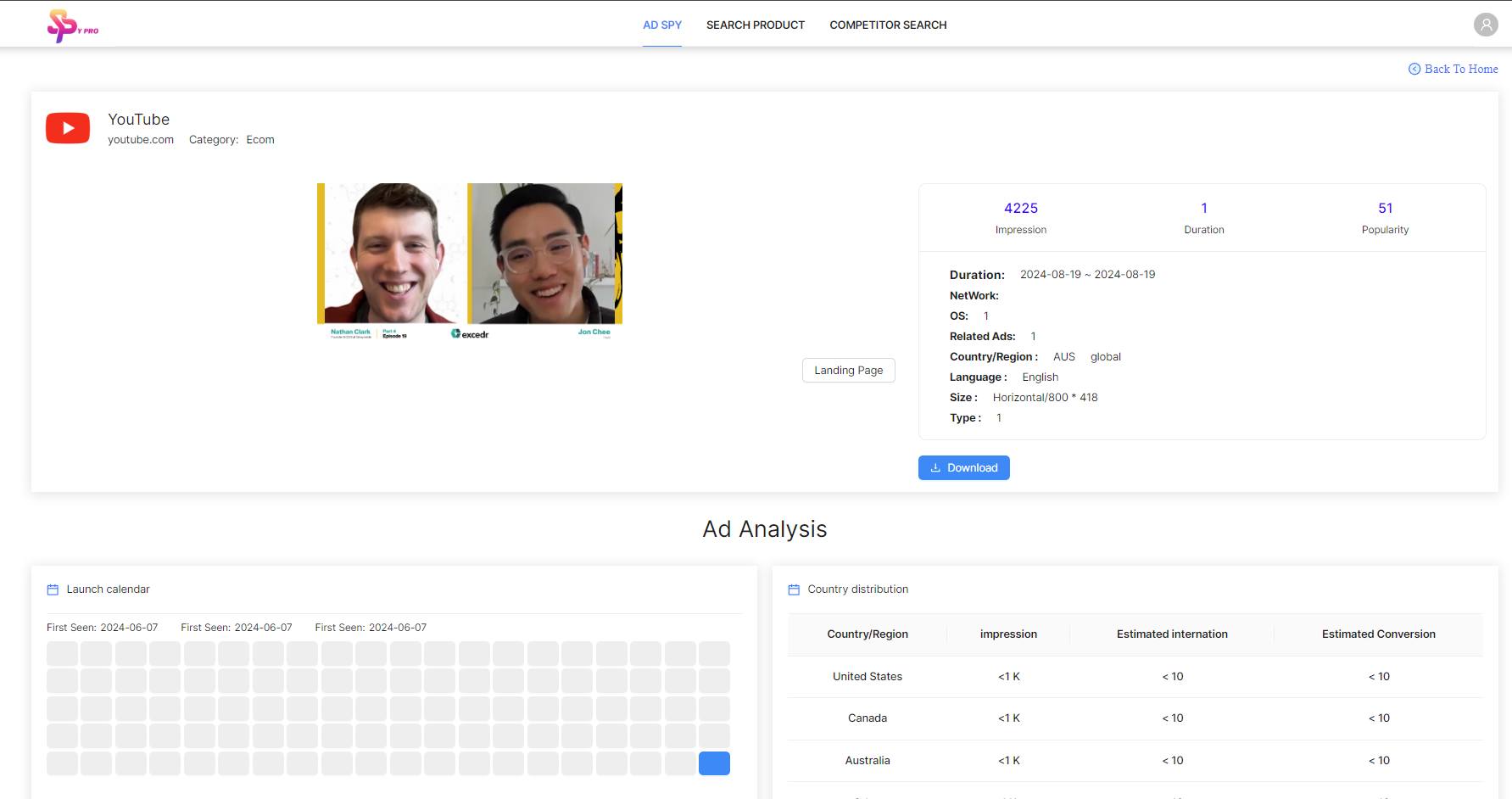 Dropship Ecommerce - Spy Pro