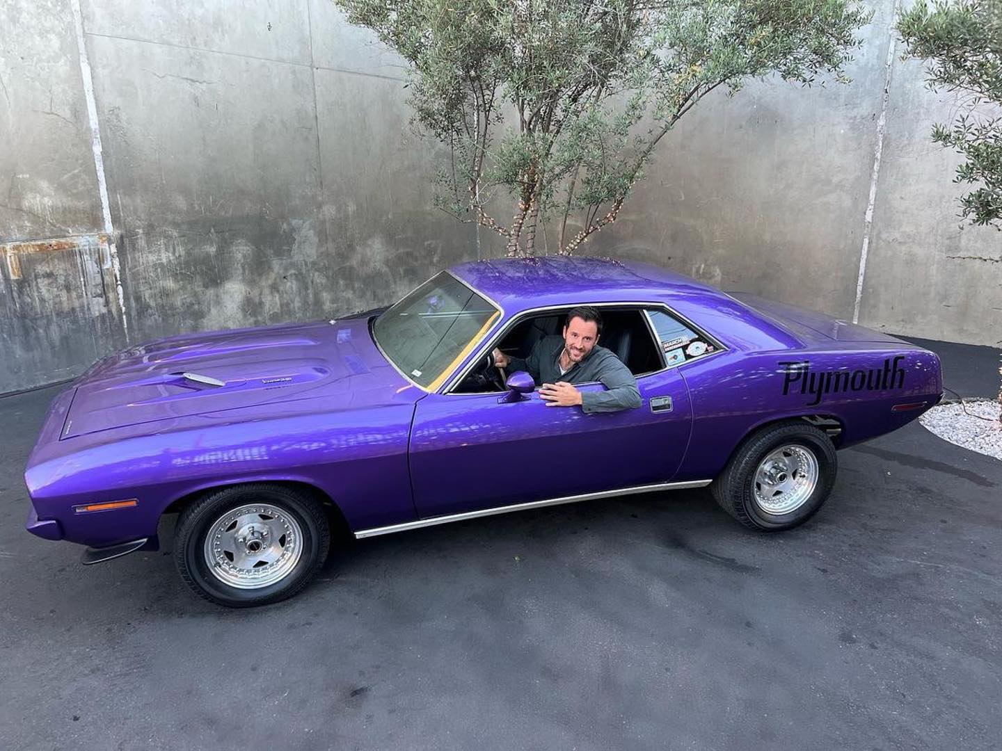 Beverly - #TBT with @mralexmanos 💜 1971 Plymouth Barracuda