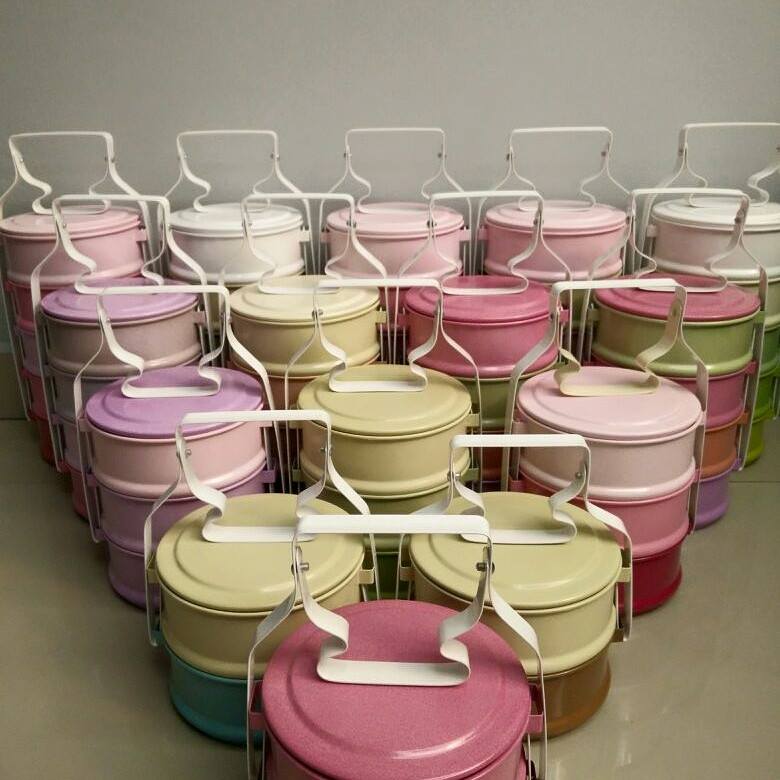 Mangkuk Tingkat Warna Pastel Tiffin Lunch Box Lazada