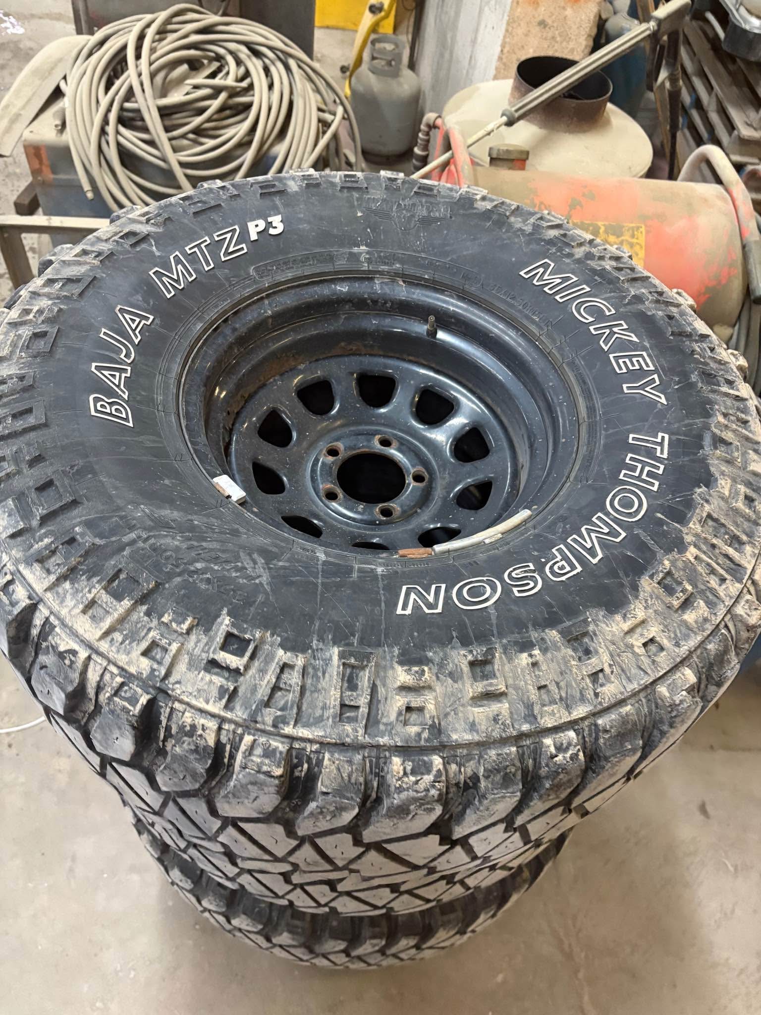 4 35x12.5x15 Baja mtz on steel 5x4.5 15” wheels - Car Wheels, Tires ...