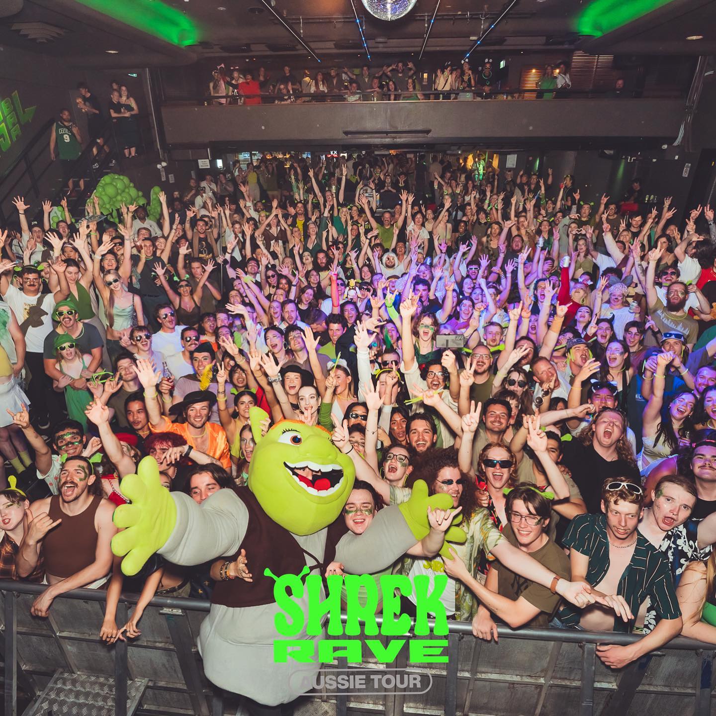 SHREK RAVE THE 3RD - OUTDOOR CARPARK - THE WAIT IS OGRE - BRISBANE