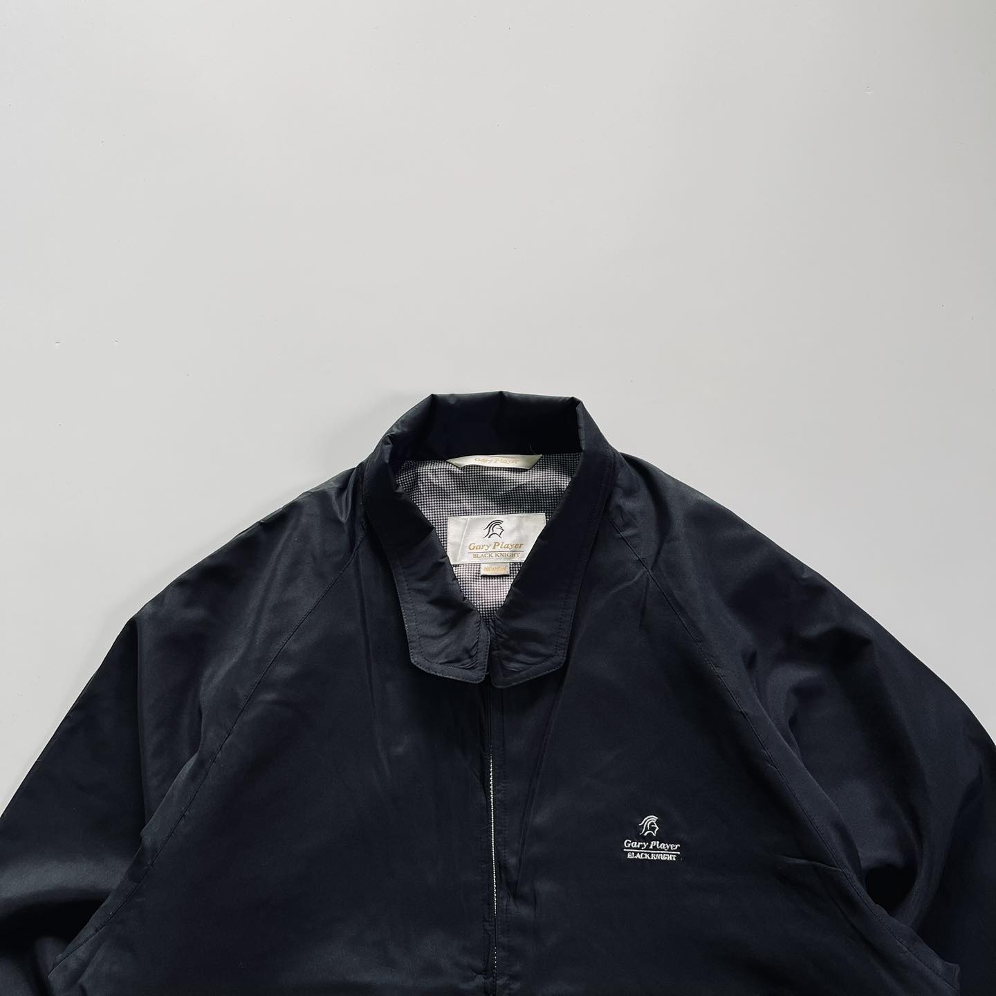 GARY PLAYER BLACK HARRINGTON JACKET ? ◾️SIZE - M ◾️SHOULDER 
