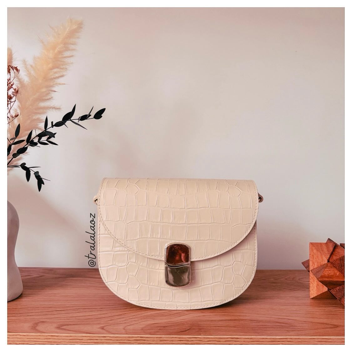 AVAILABLE AND READY TO BE SHIPPED** Sezane Claude Bag | Ecru Croco 