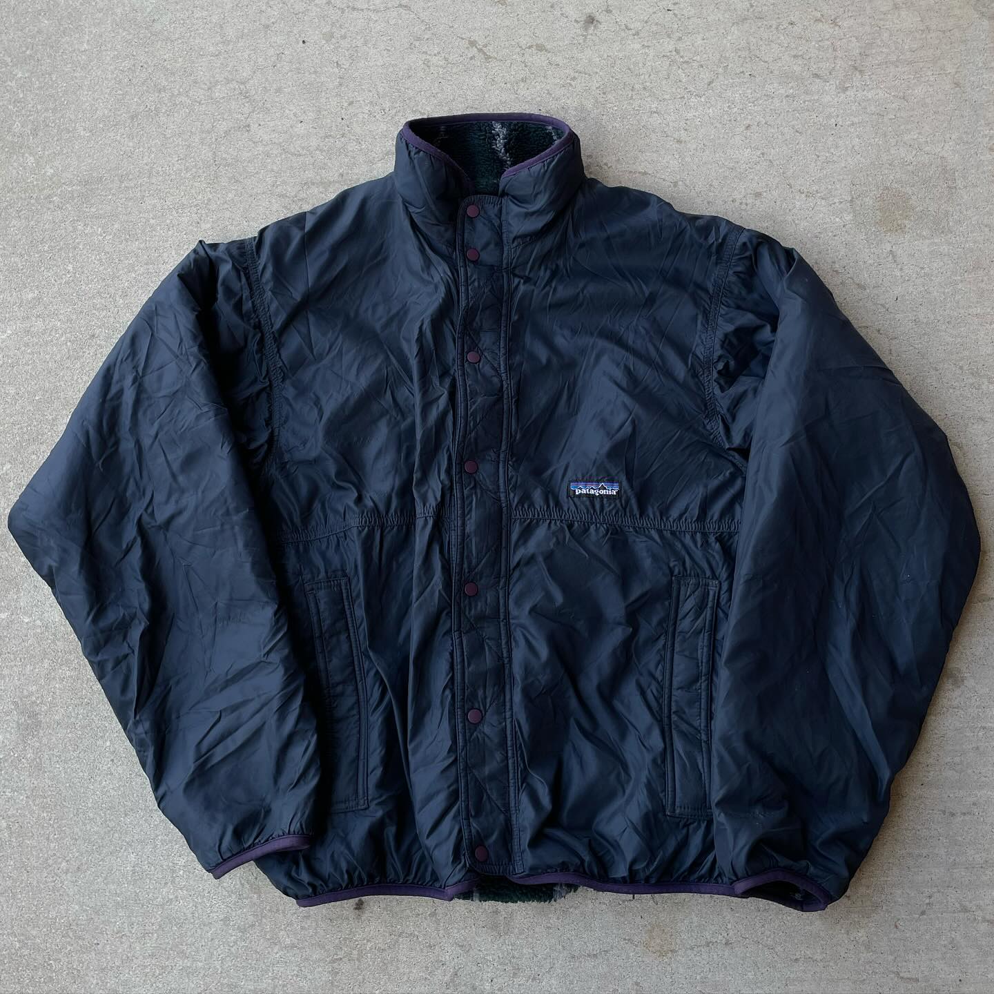Vintage Patagonia pile jacket and Sierra Designs day pack