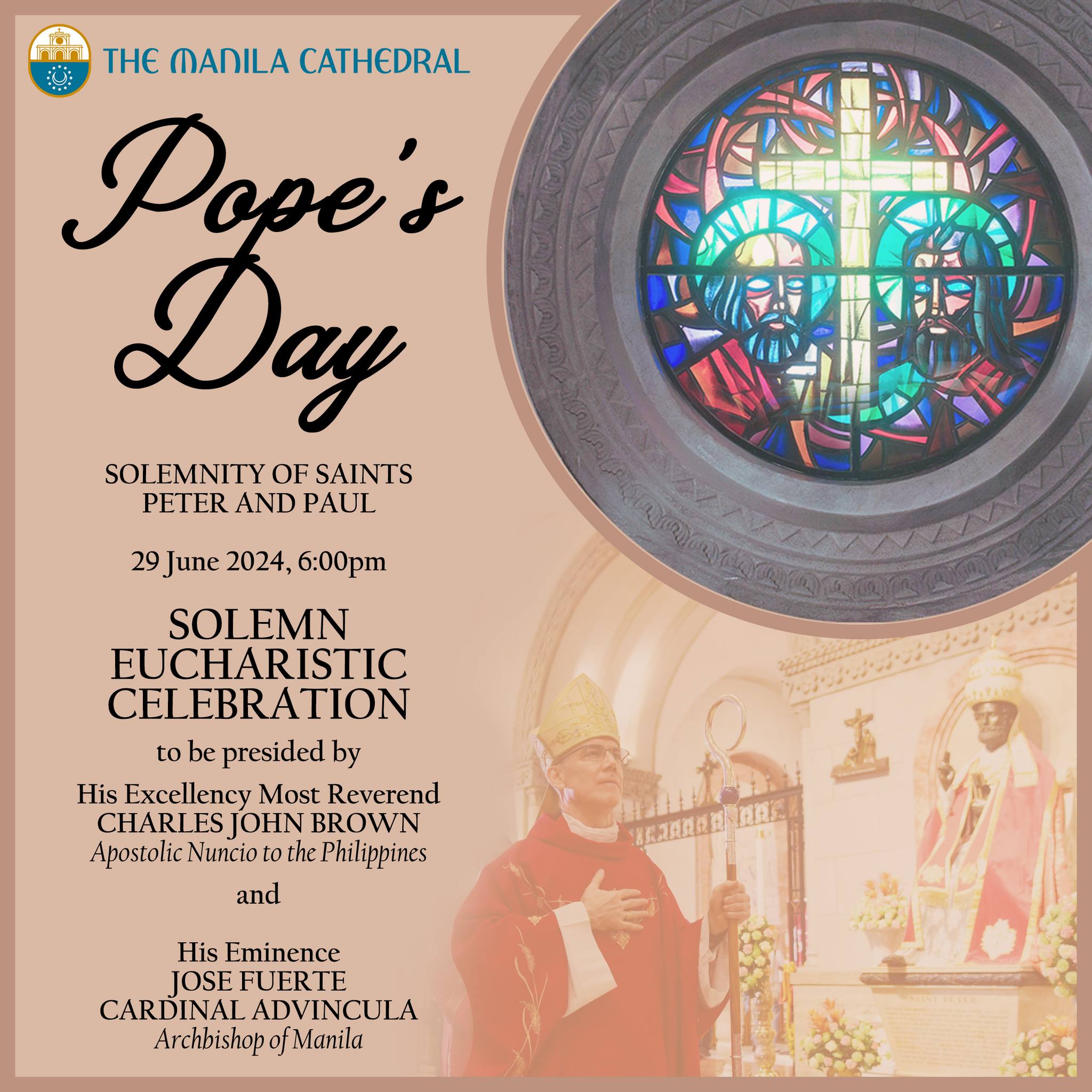 POPE’S DAY CELEBRATION Join us in... - The Manila Cathedral | Facebook