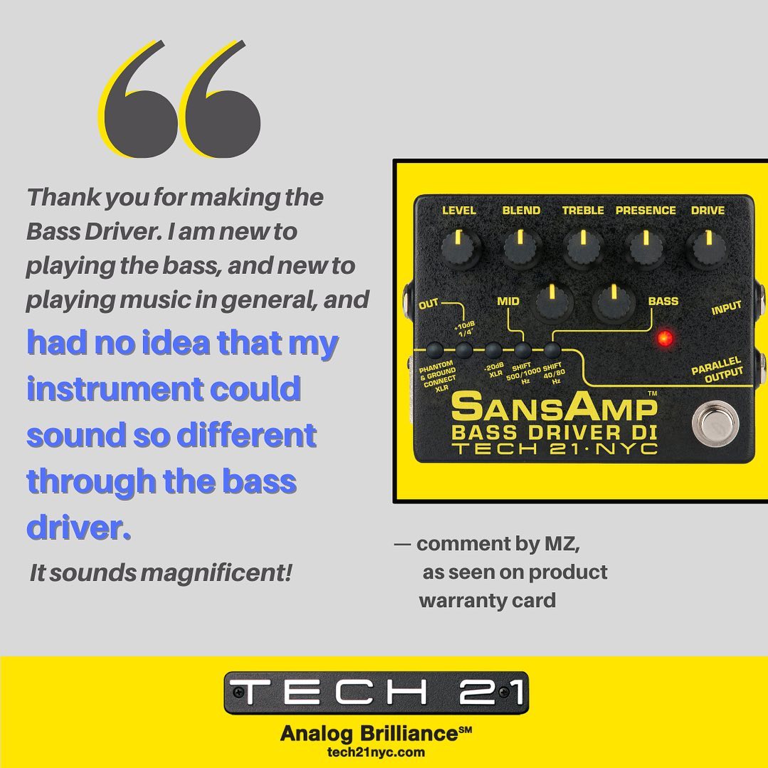 SansAmp Bass Driver DI pedal review and testimonial