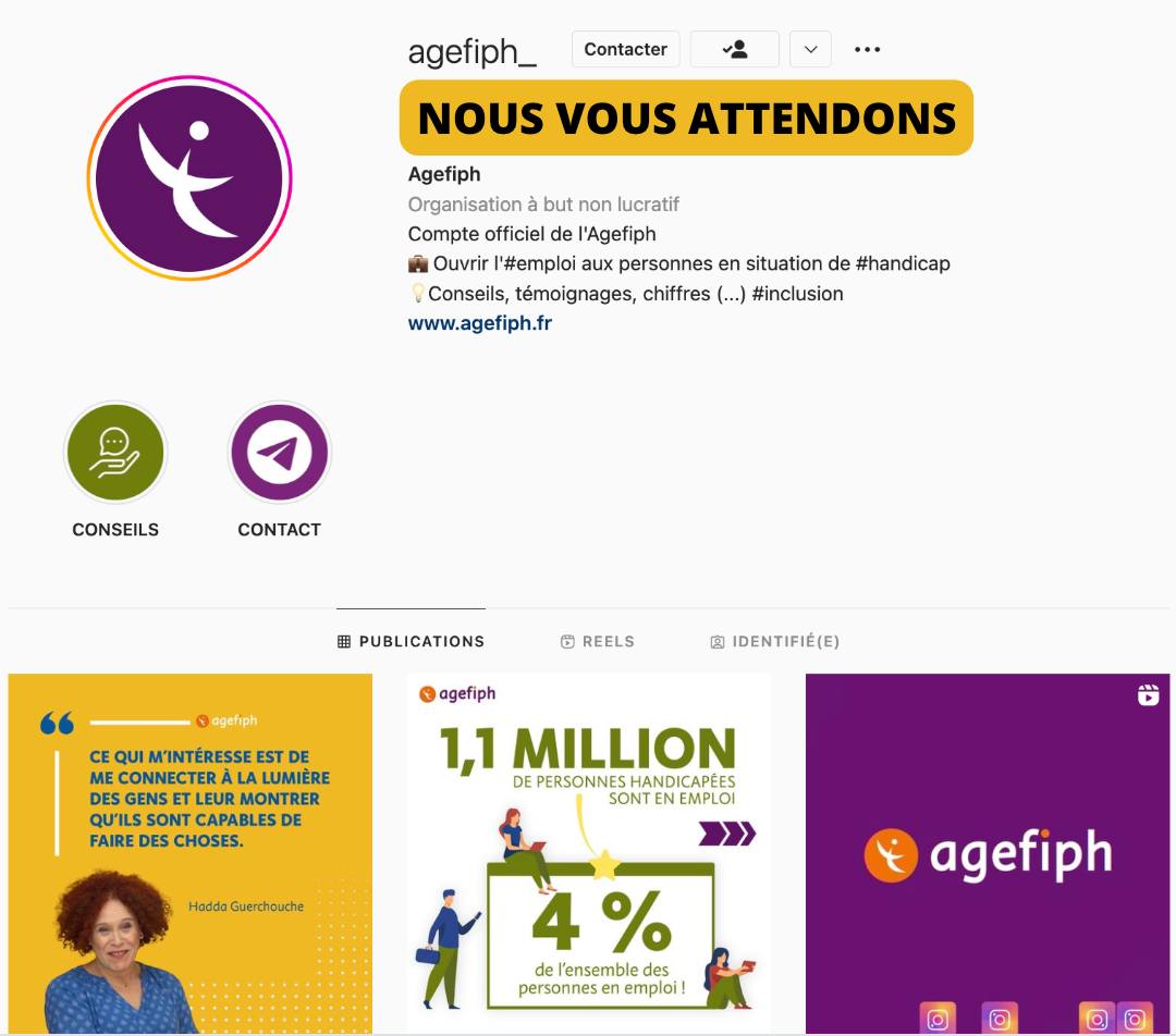 Agefiph - 📣 L’Agefiph est sur Instagram ! Juste ici