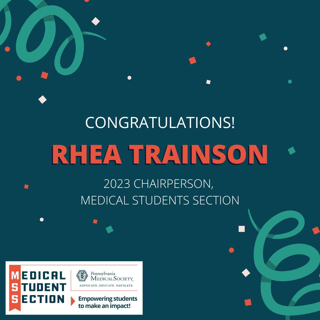 Congratulations to Rhea... - Pennsylvania Medical Society