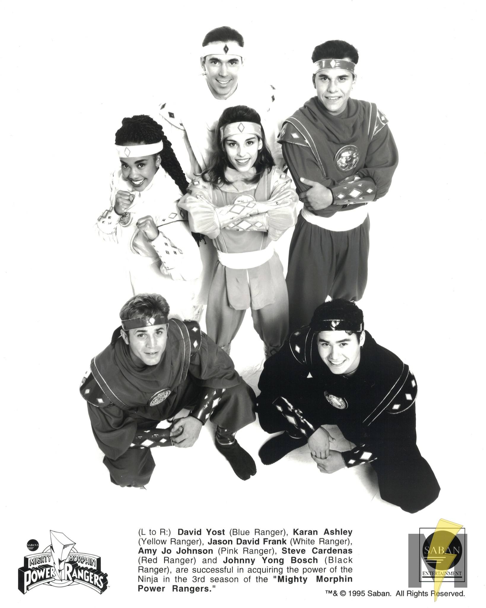 The Morphin - MMPR Season 3 Official Cast Press Photo. The six teens ...