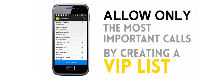 VIP calls only