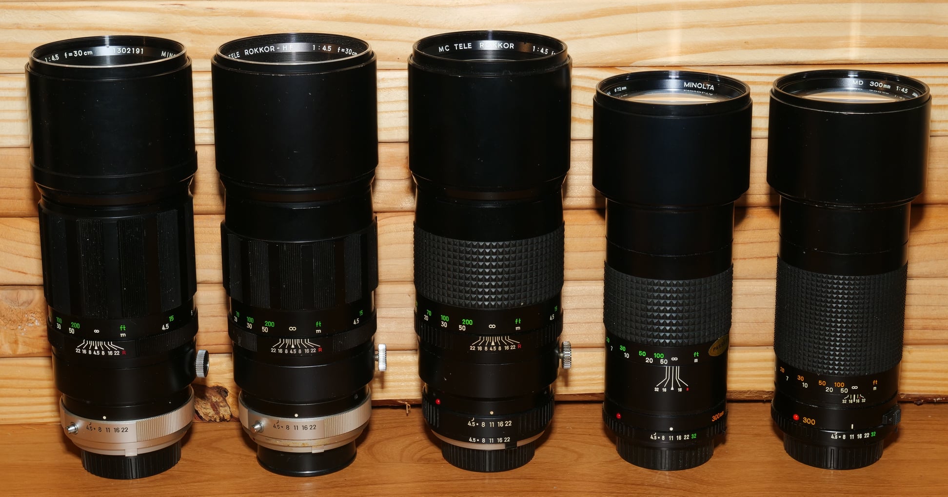 Minolta 300mm f2.8 lens with external hood