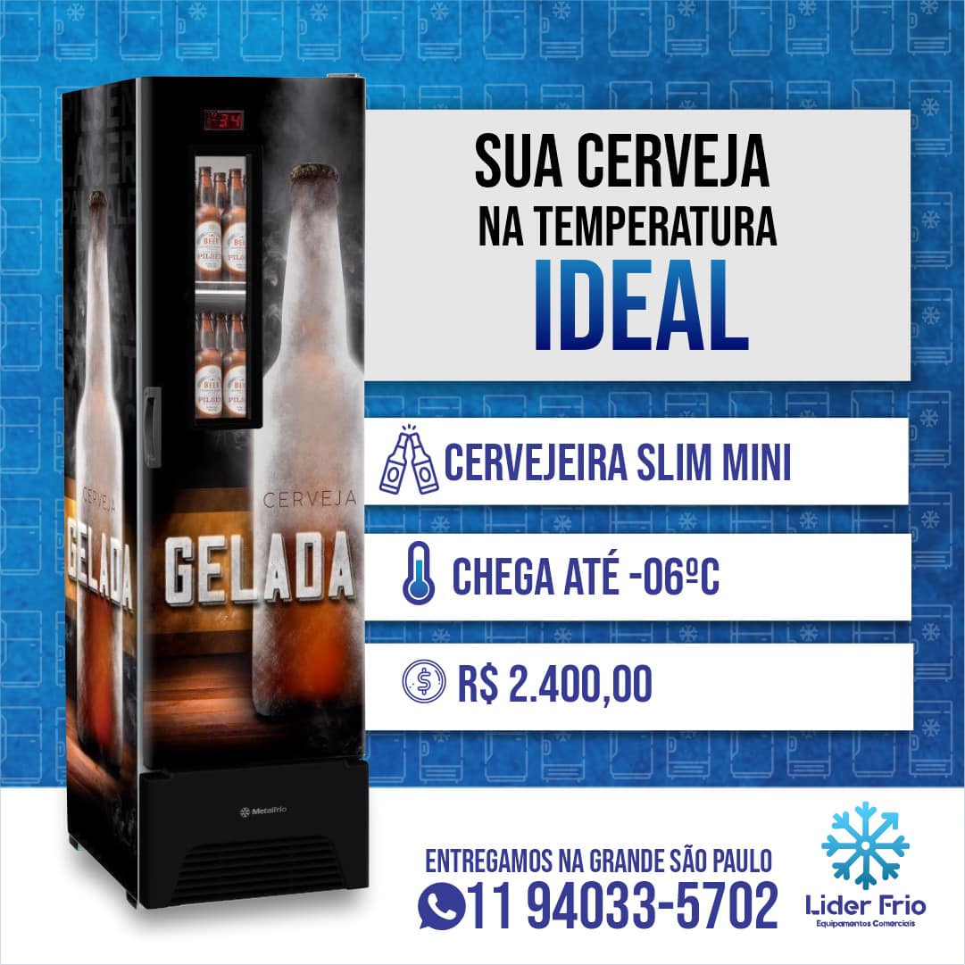 Lider - Cervejeira Slim mini, idela para pequenos espaços cozinhas ou ...