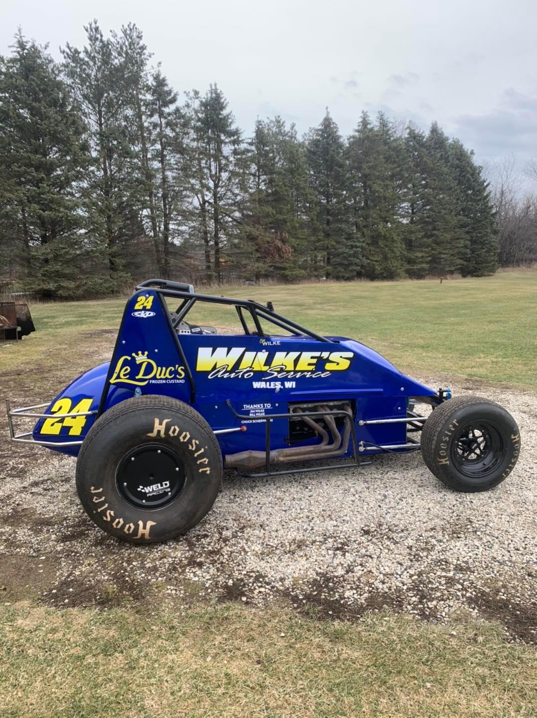 Here’s our car for... - Wilke's Auto Service #24 Sprint Car