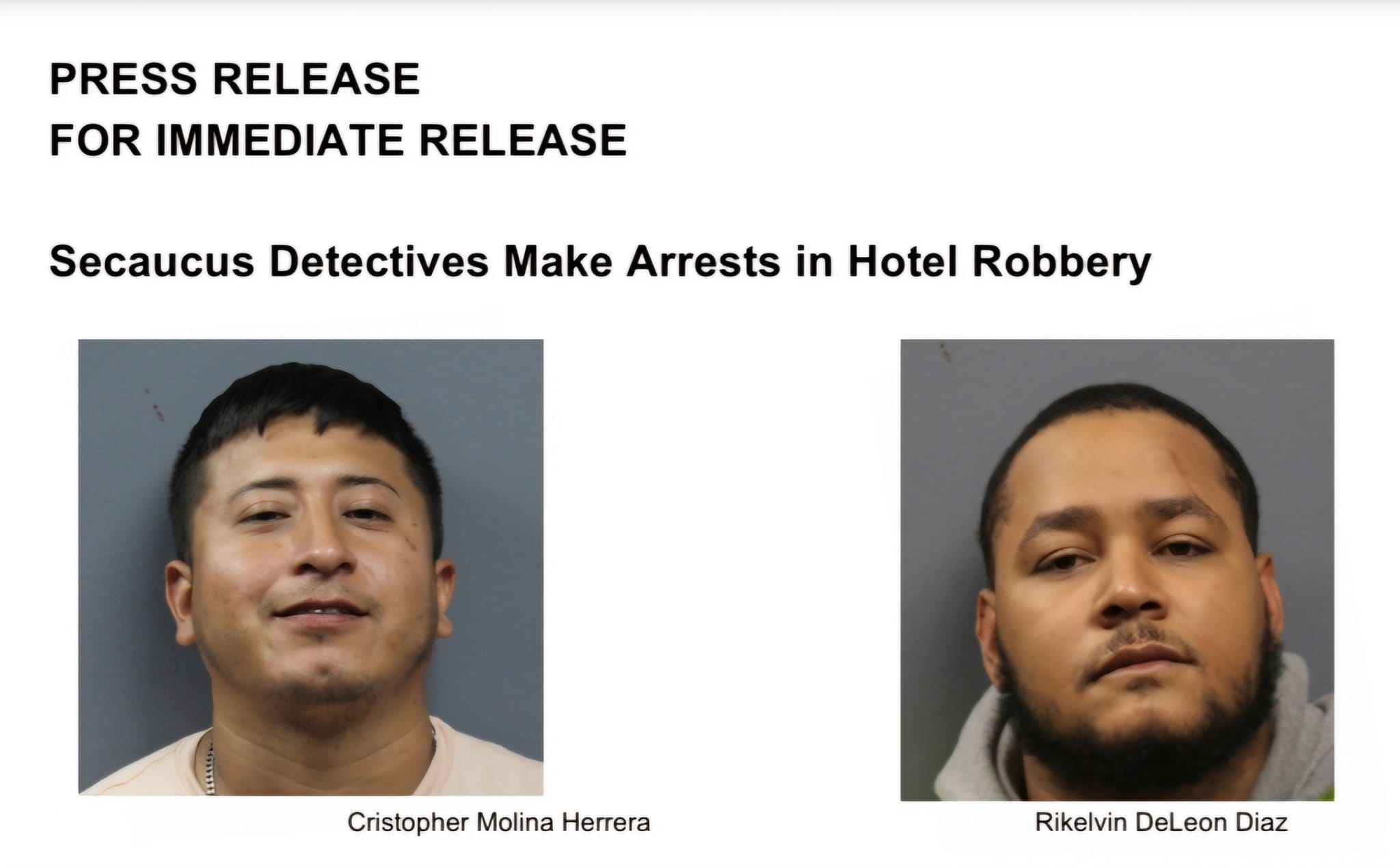 Press Release On February 8,... - Secaucus Police Department | Facebook