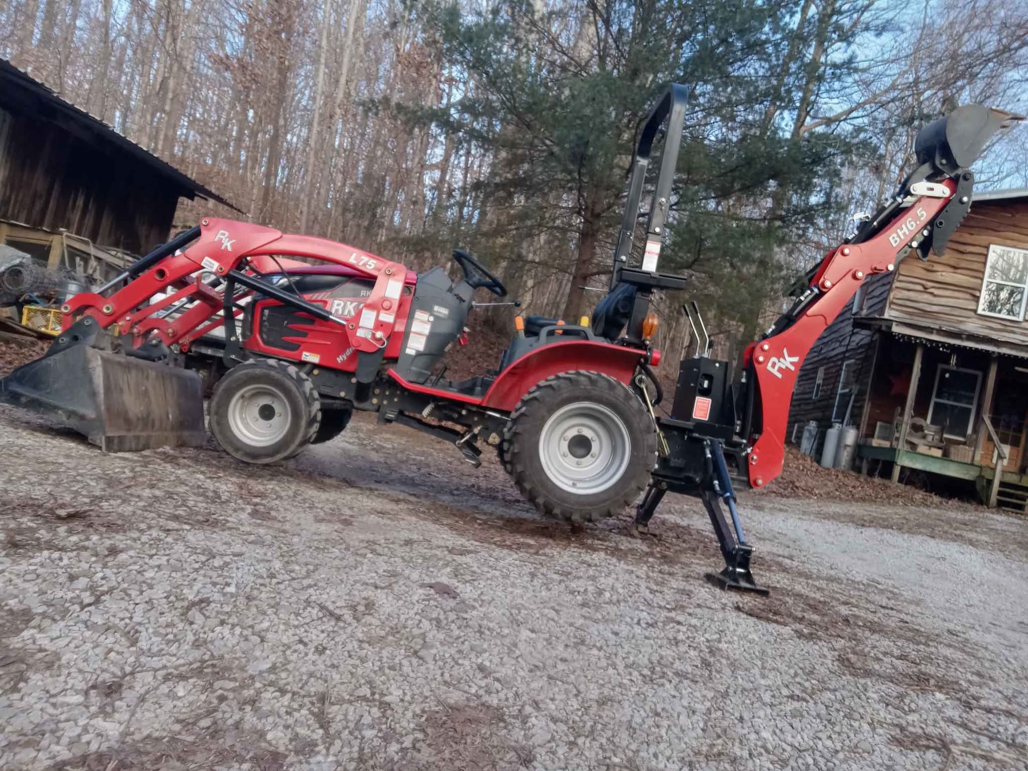 Rk 24 tractor with loader 60 inch mower deck& backhoe 4x4 and more ...