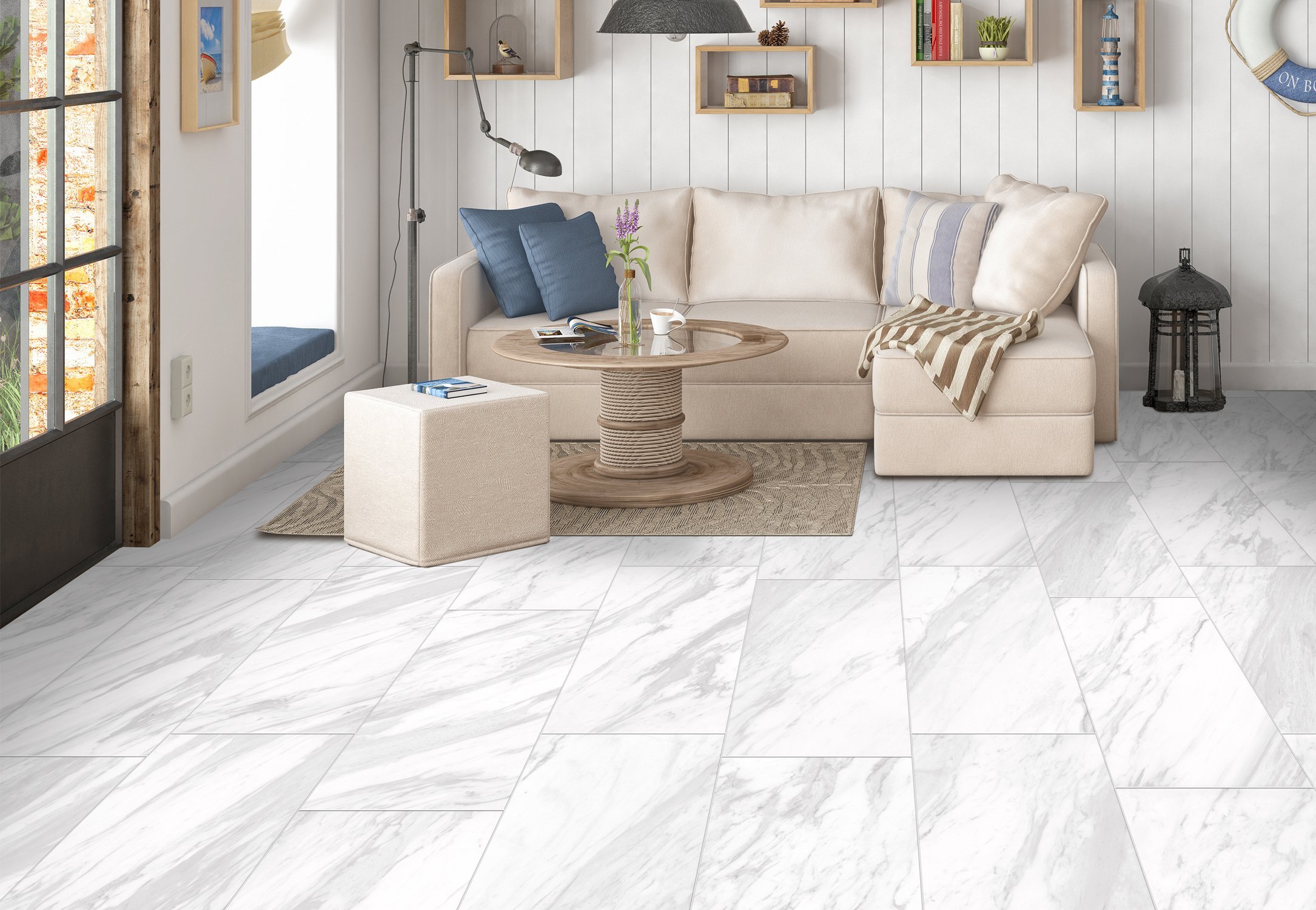 San Giorgio | Cesari Bianca III Matte Porcelain Tile, 12 x 24, White