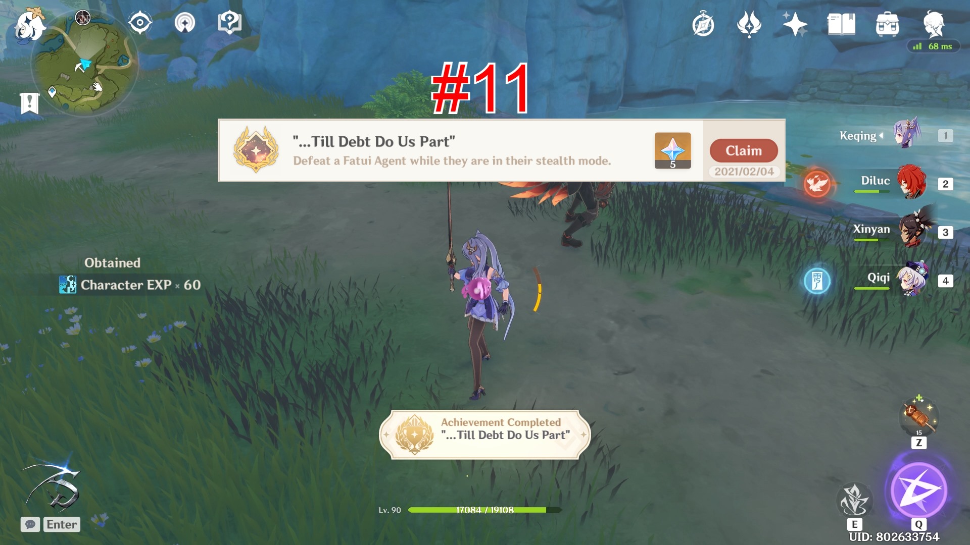 SONNELLION - get the fatui agent's hp very low, then wait for him to go ...