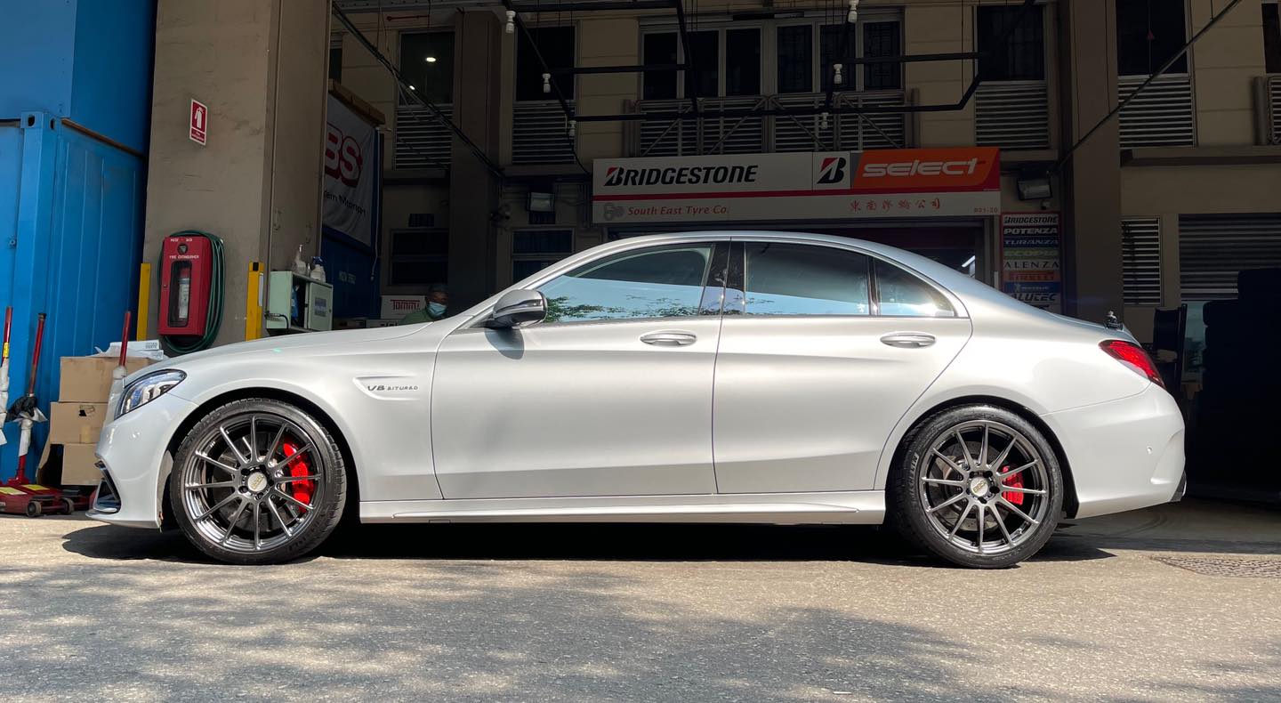 Mercedes C63 on BBS FS Forged wrapped with Michelin PS4S The