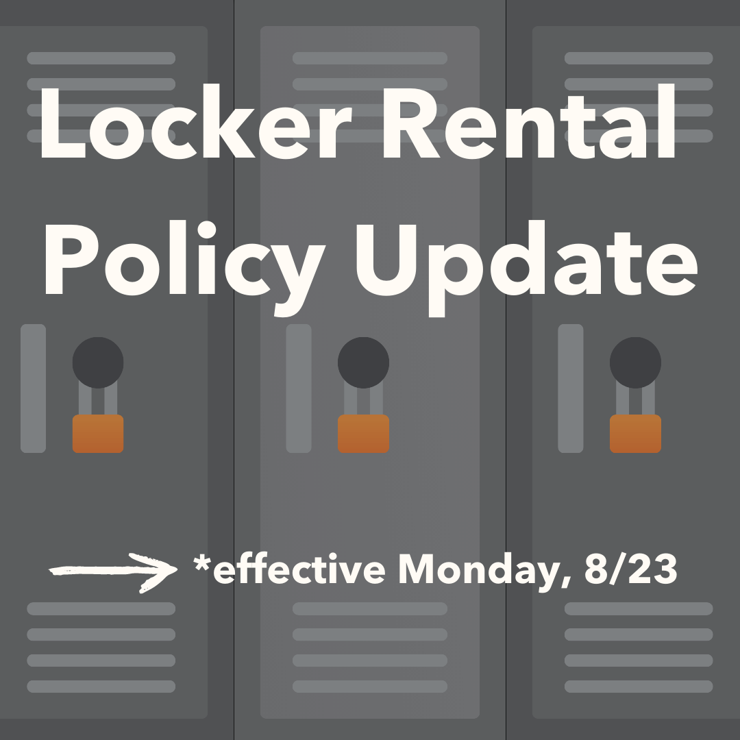 ️NEW LOCKER RENTAL POLICY ️... - University Fitness Center | Facebook
