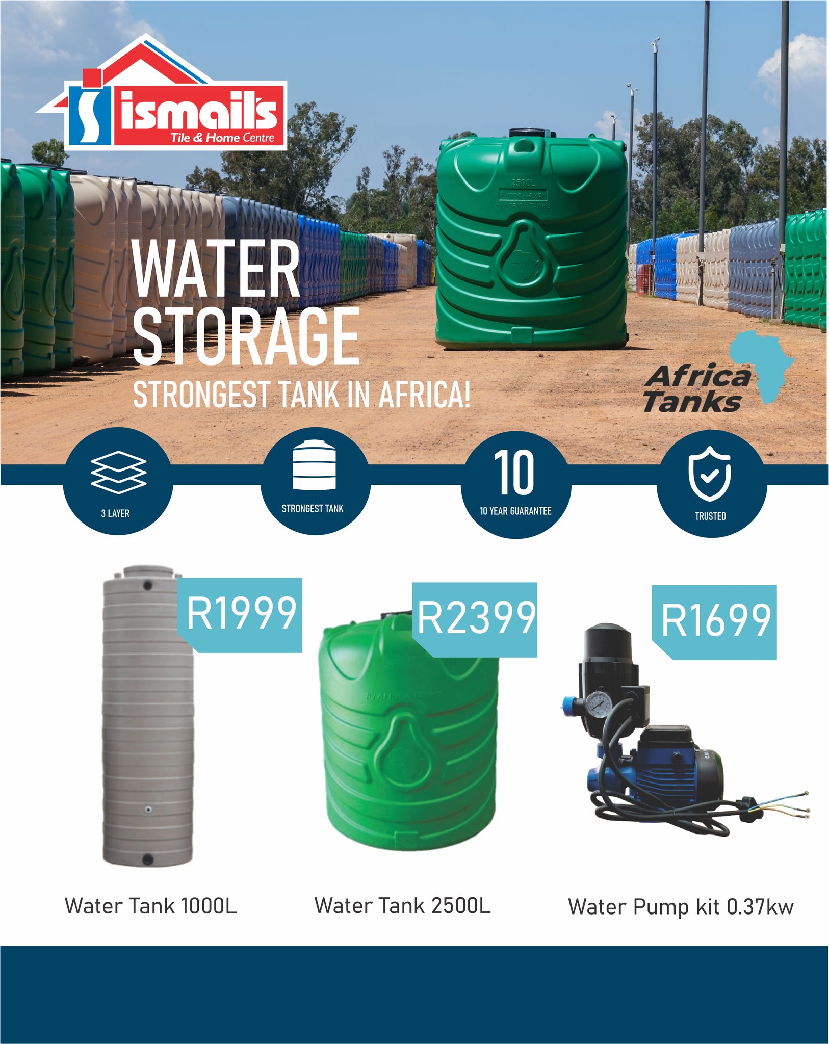 Ismail's - New and improved Africa Tanks are available at... | Facebook
