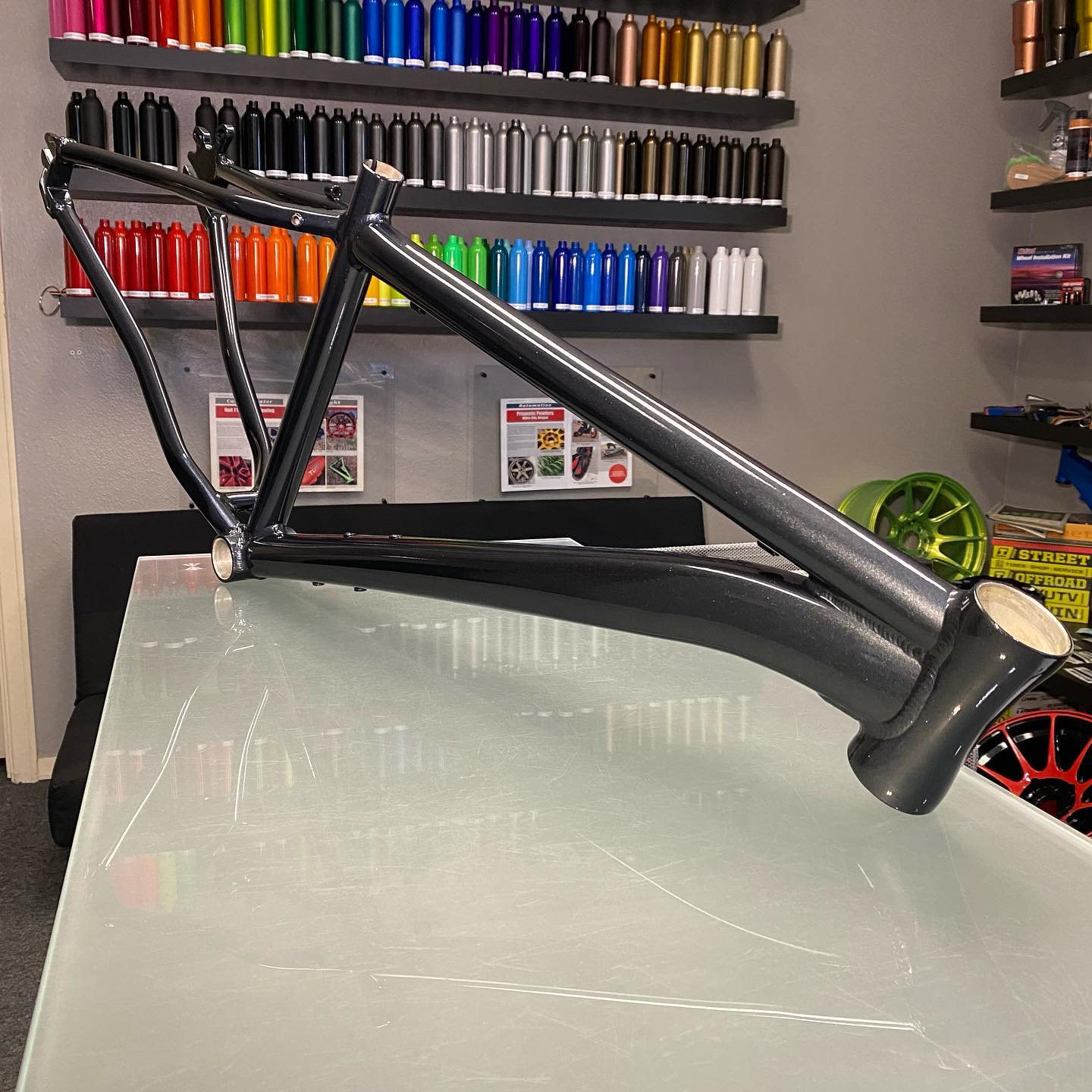 Mountain bike frame refinished... - Unit F14 Powder Coating