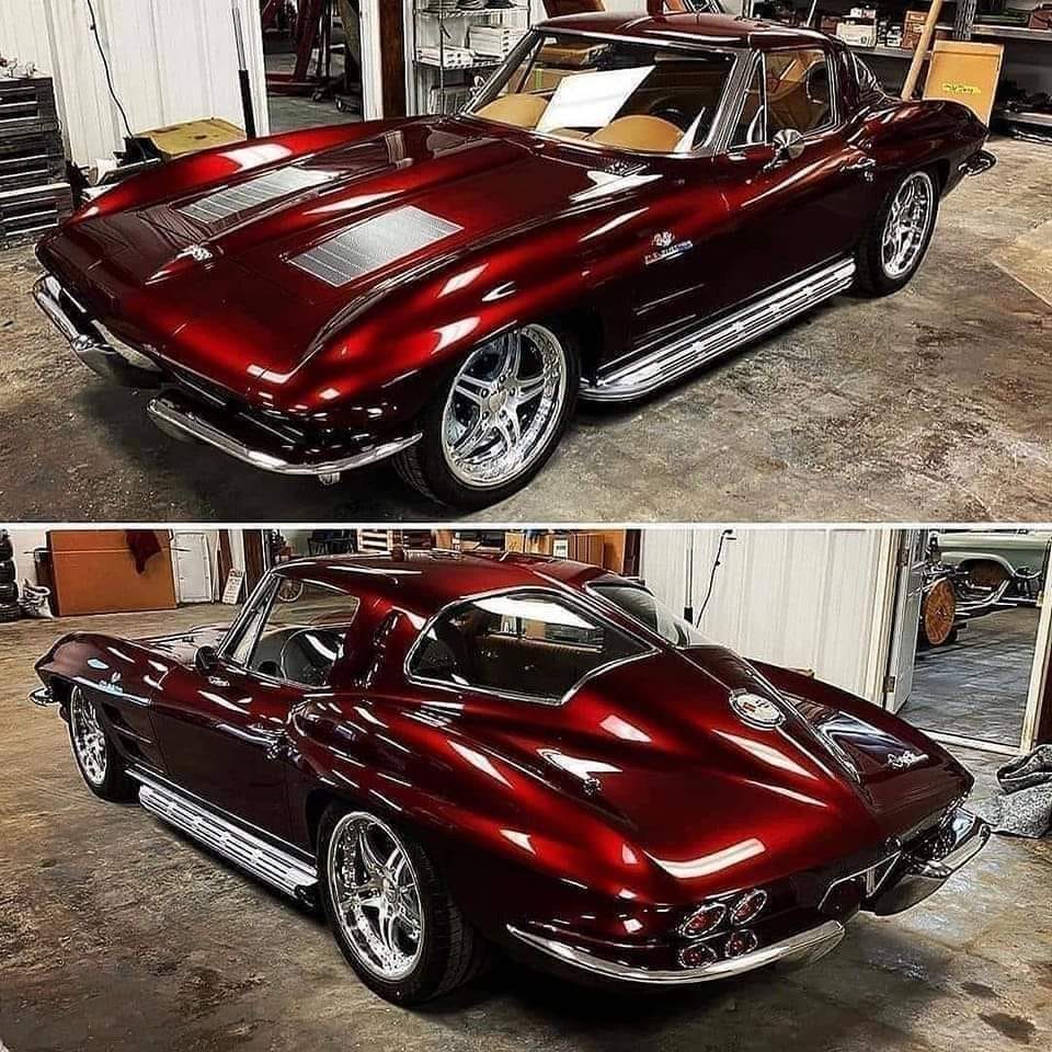 Candy apple red sports car, what year?