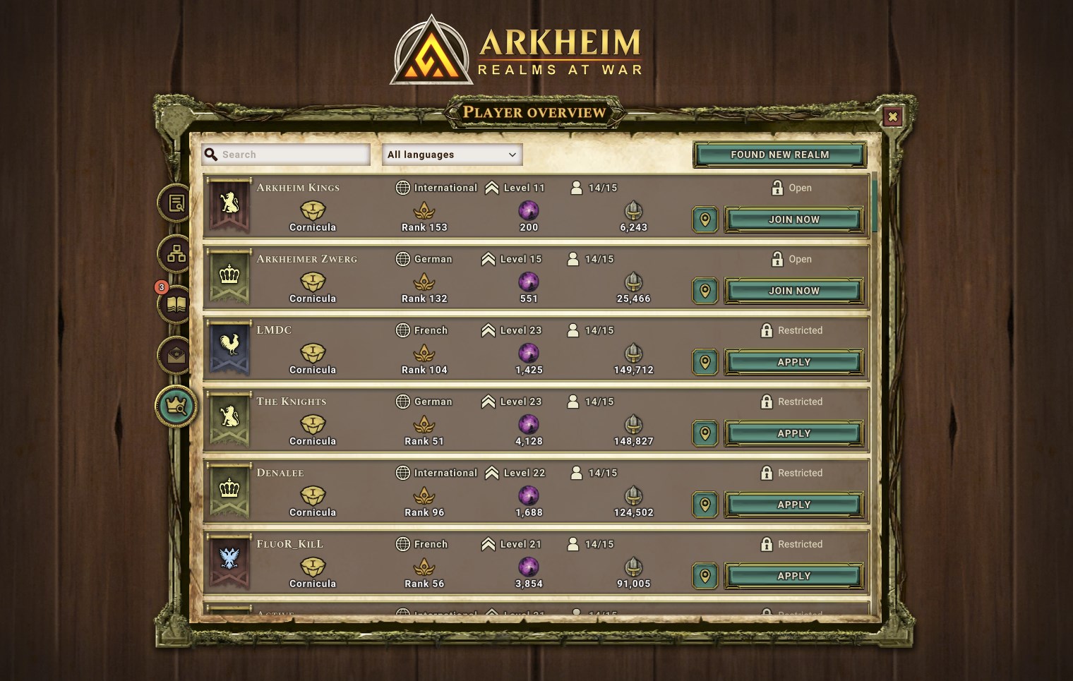 👑 How do you apply, leave, or... - Arkheim - Realms at War | Facebook